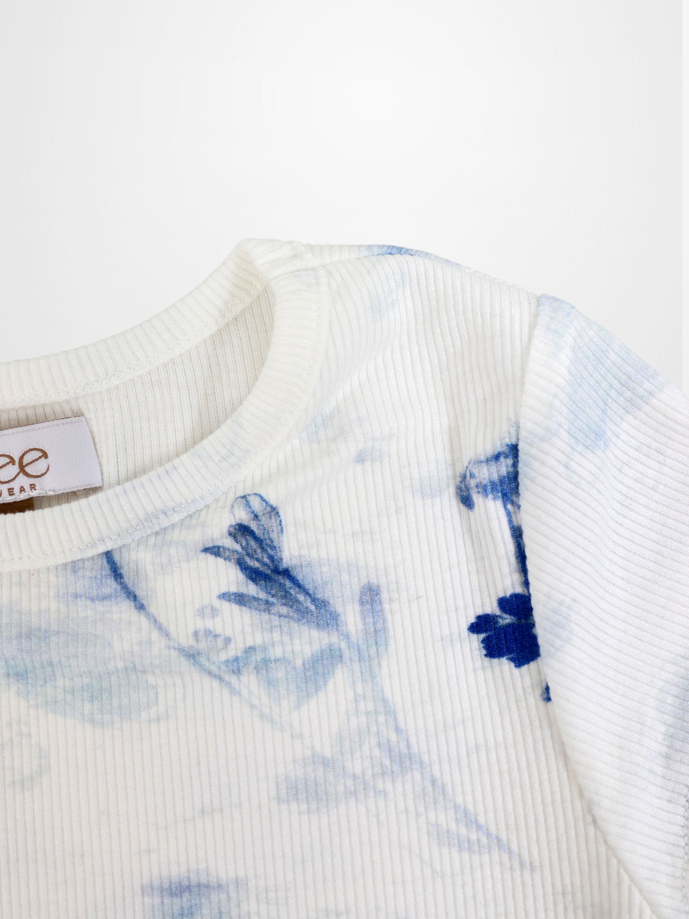 Blue Flower T-Shirt - Short Sleeve