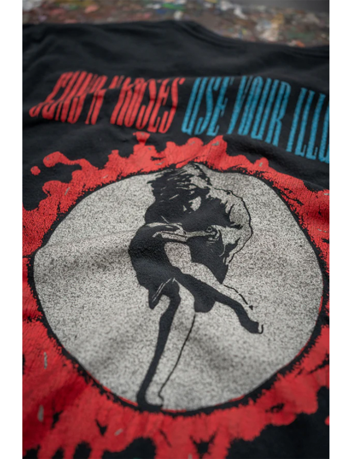 Guns N Roses Use Your Illusion Crew Tee, Coal