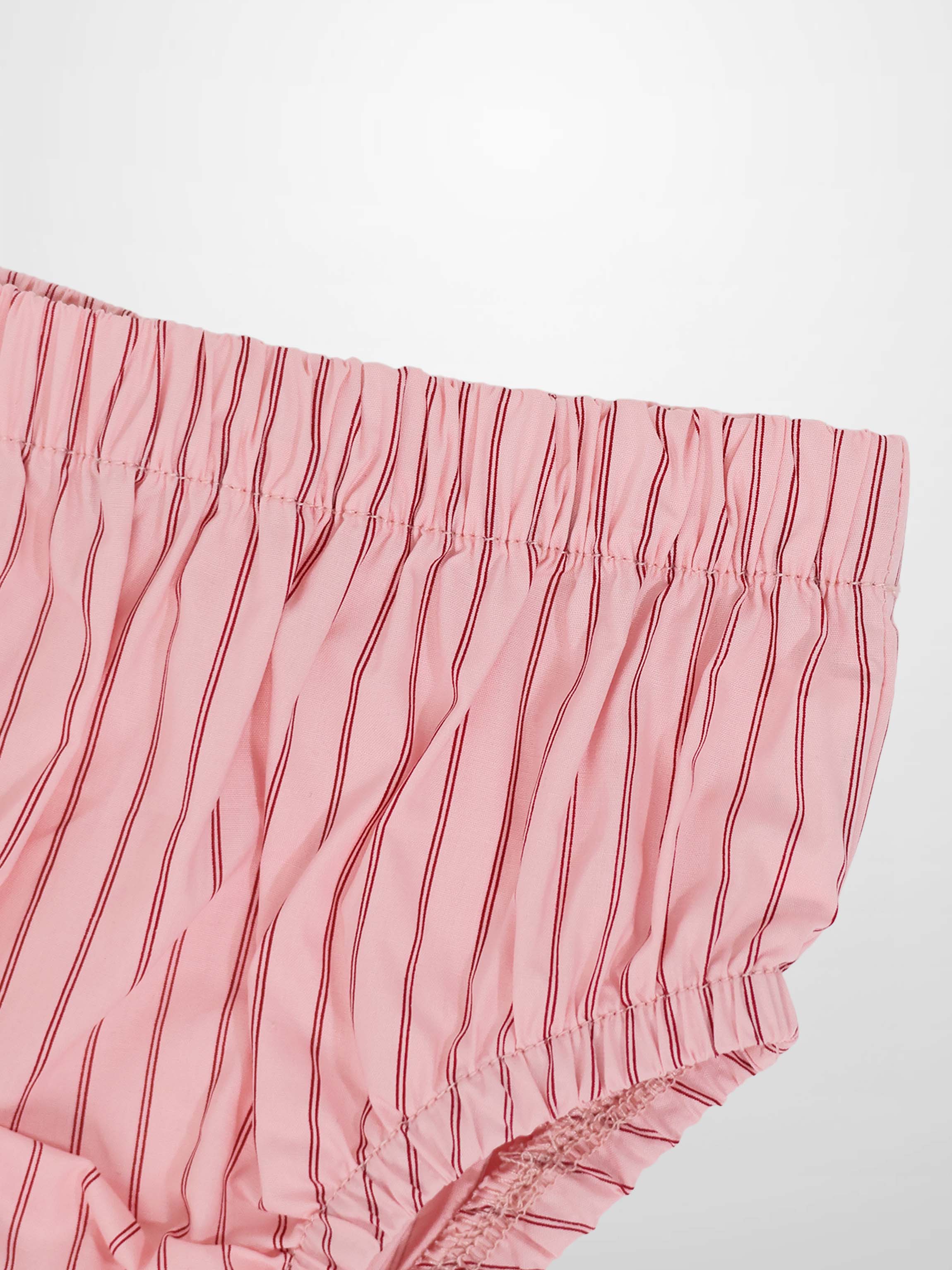 Striped Cotton Bloomers - Pink