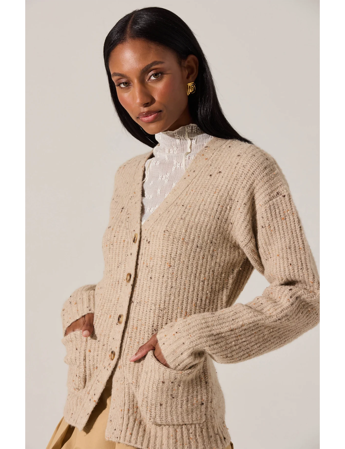 Saffi Sweater, Oatmeal/Multi