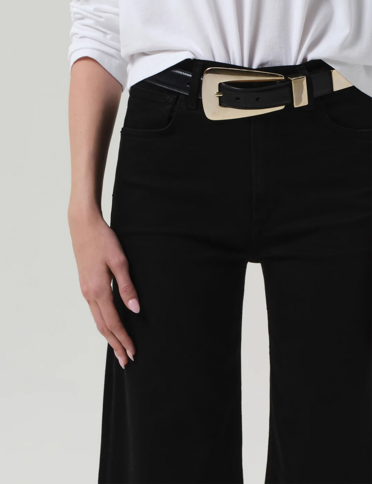 Lyra Long Wide Leg, Plush Black
