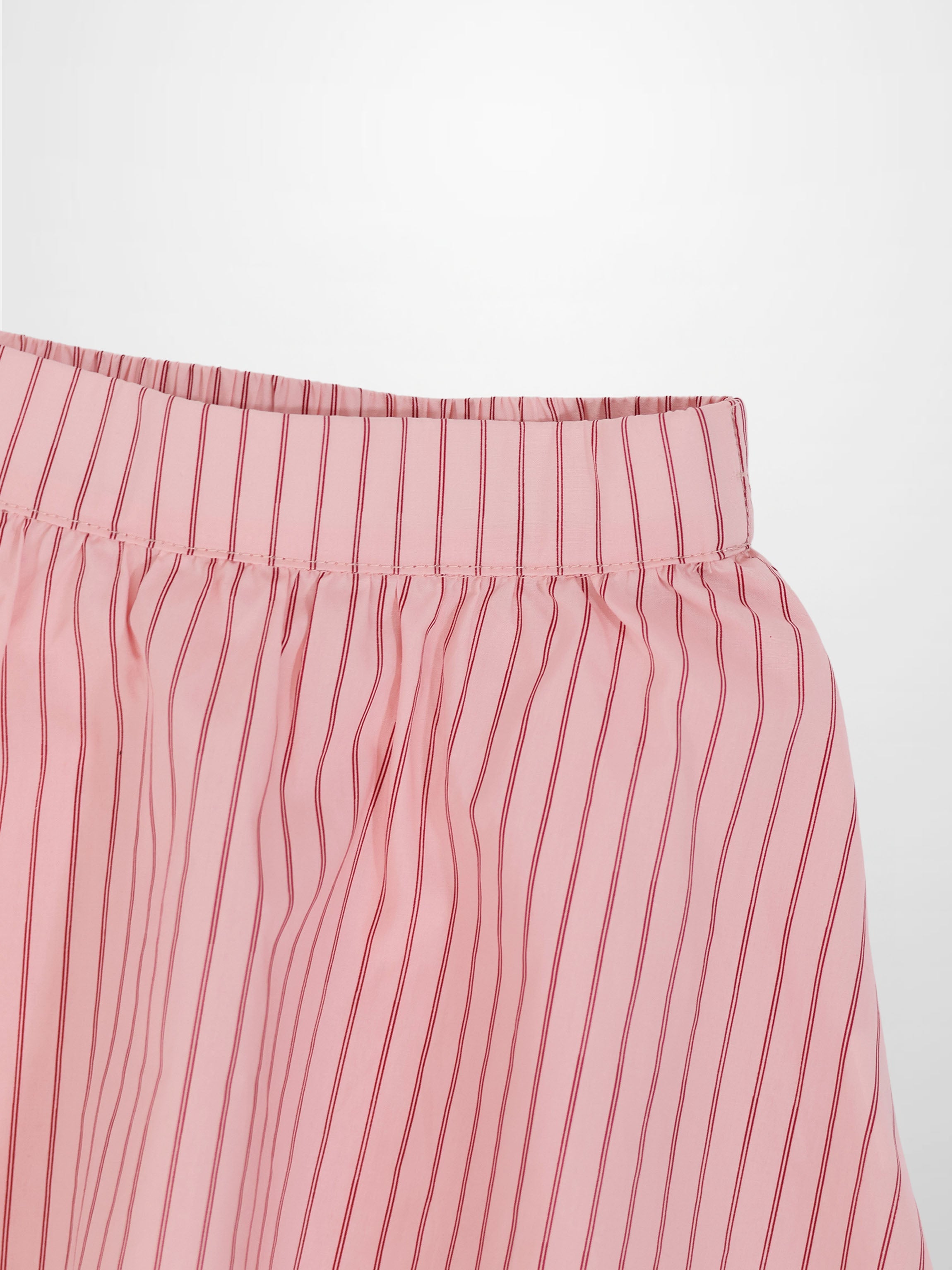 Striped Cotton Skirt - Pink