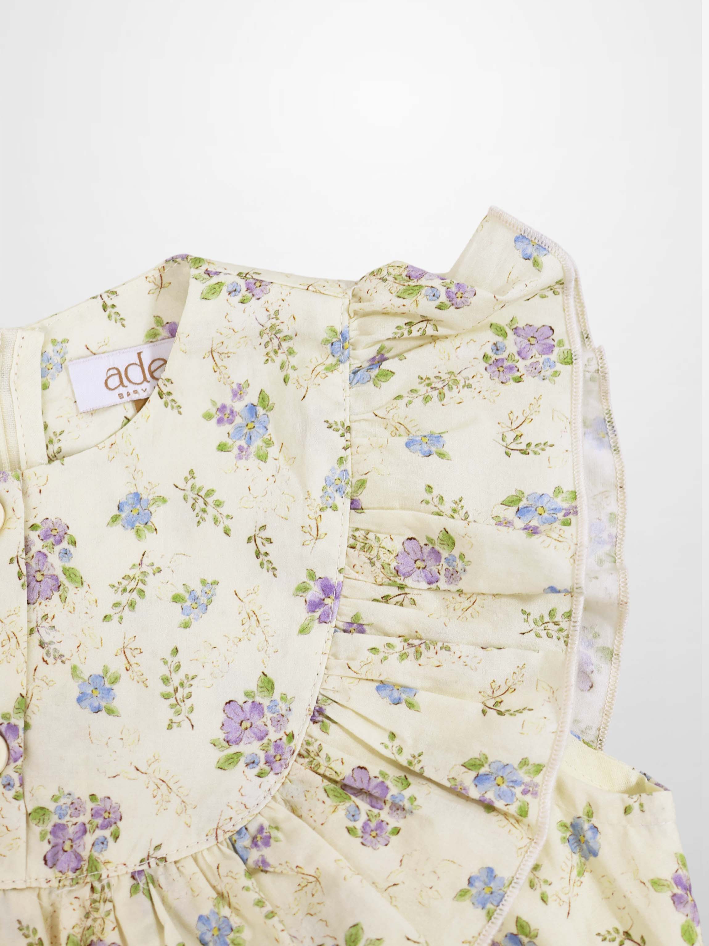 Ivory Flower Dress - Sleeveless