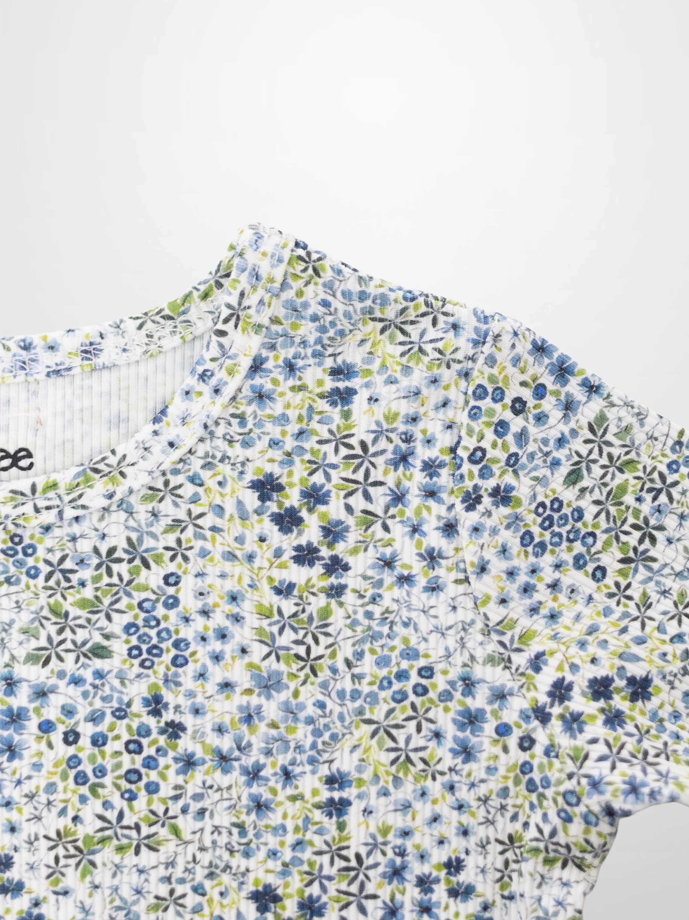 Blue Floral Pajamas