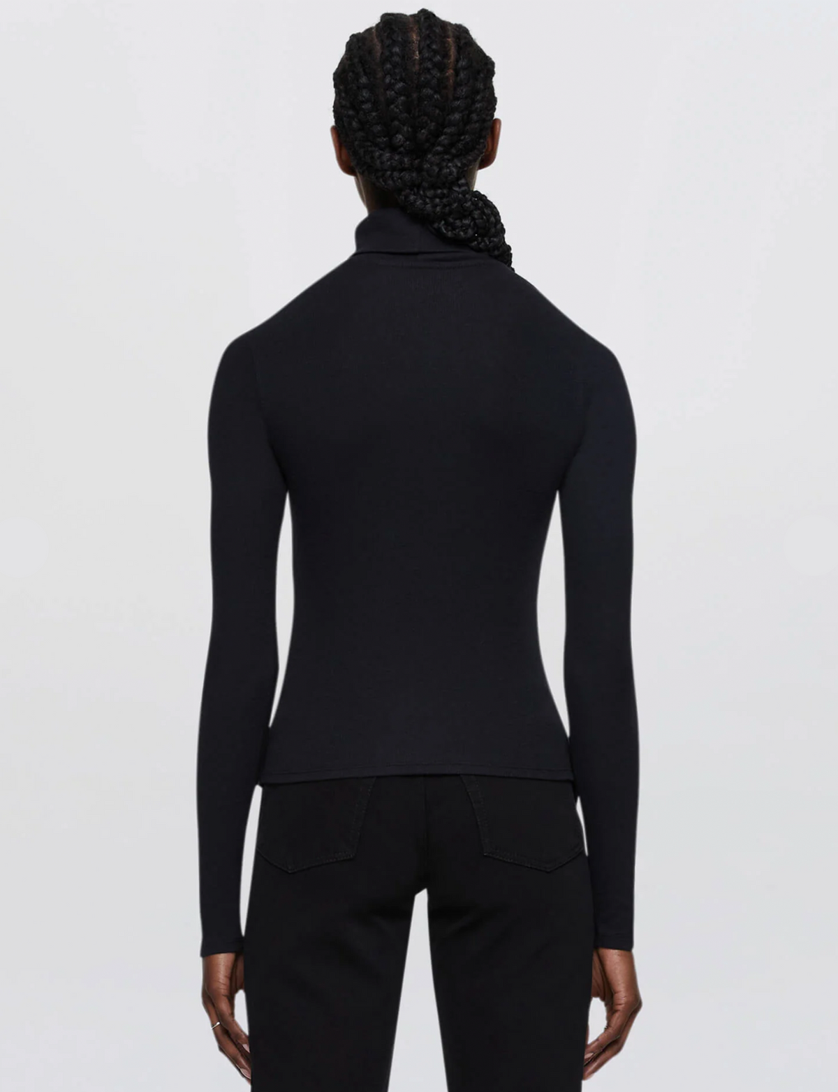 Ribbed Turtleneck, Black