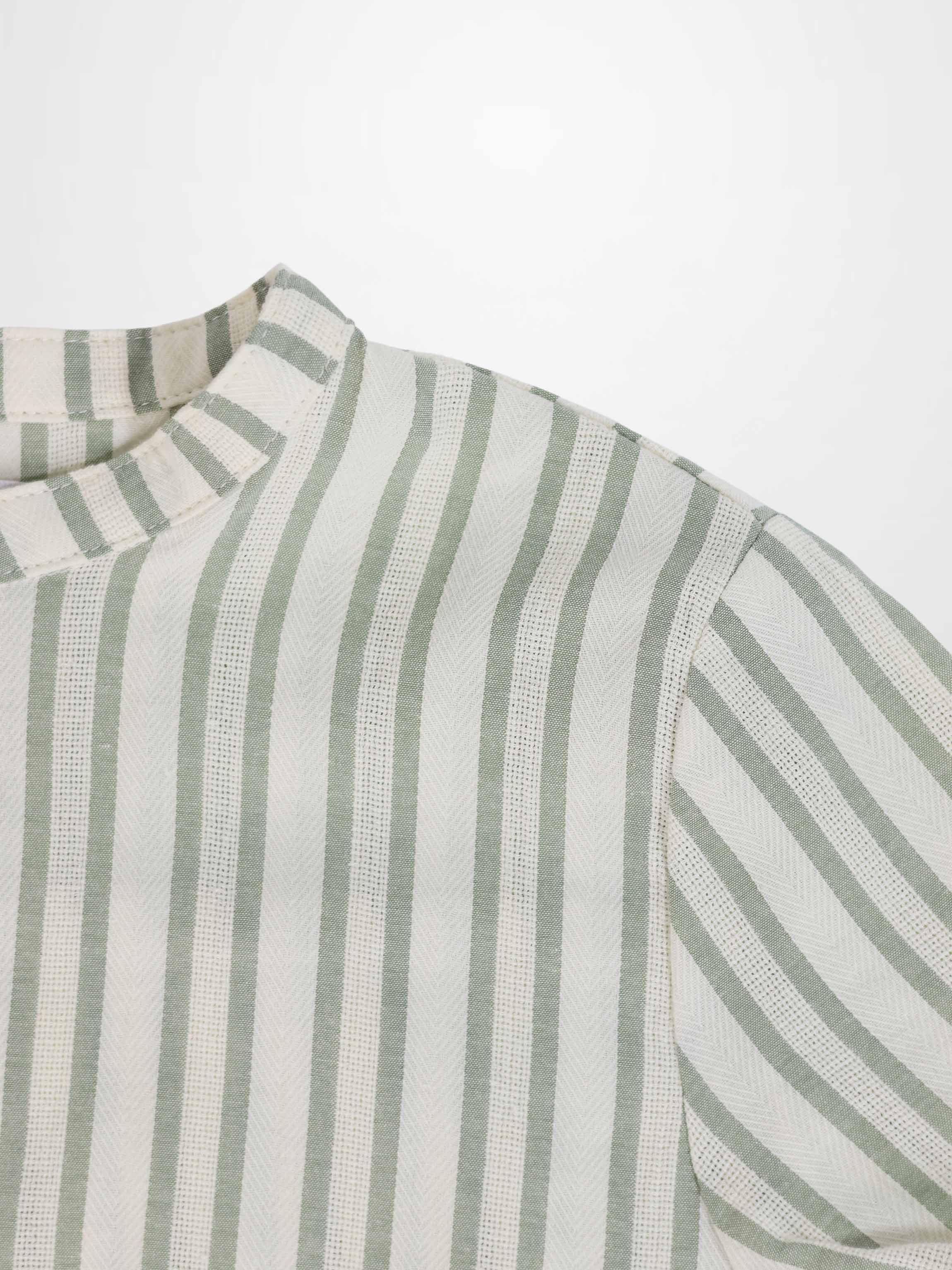 Green Striped Shirt