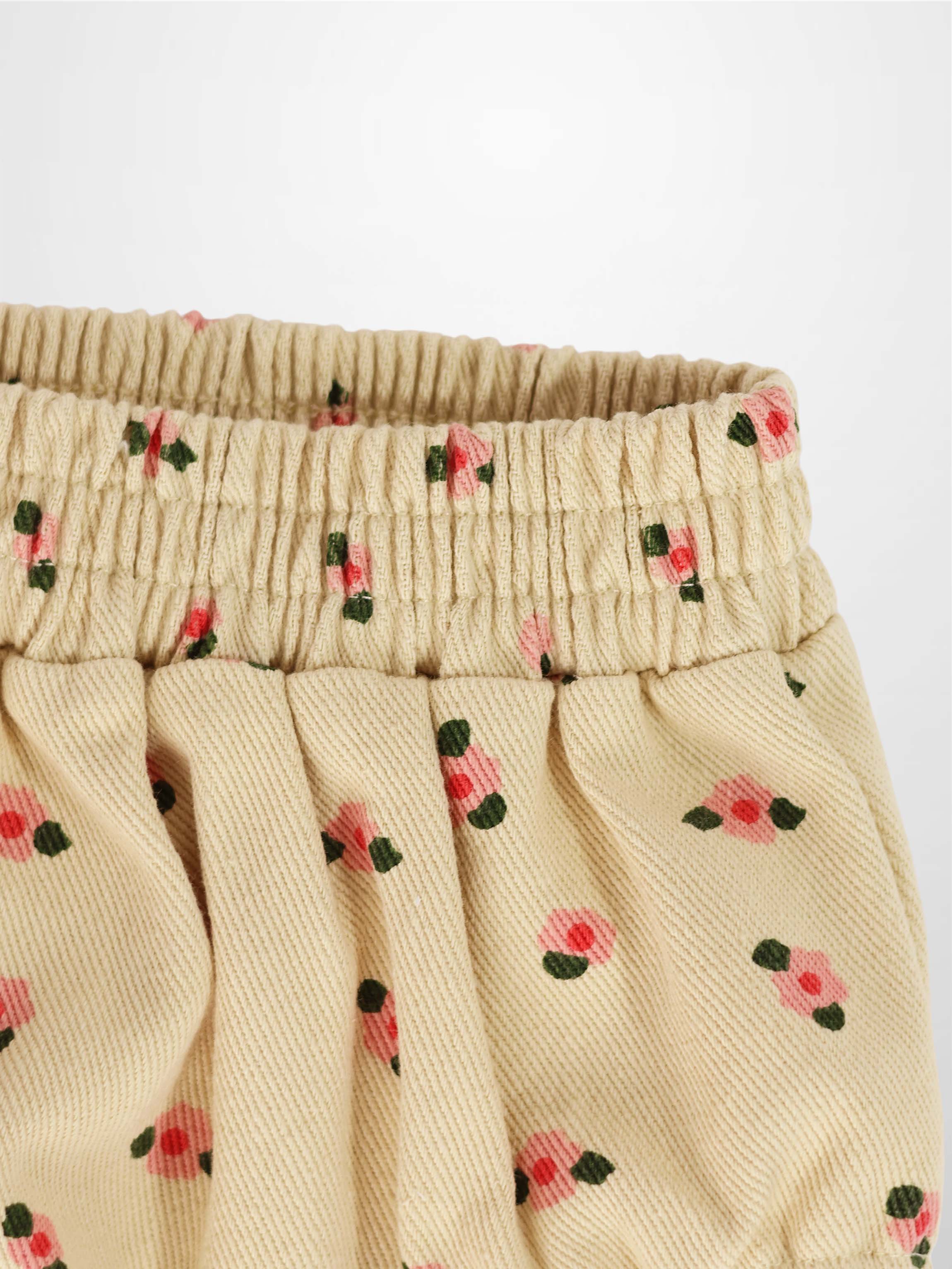 Tan Floral Bloomers