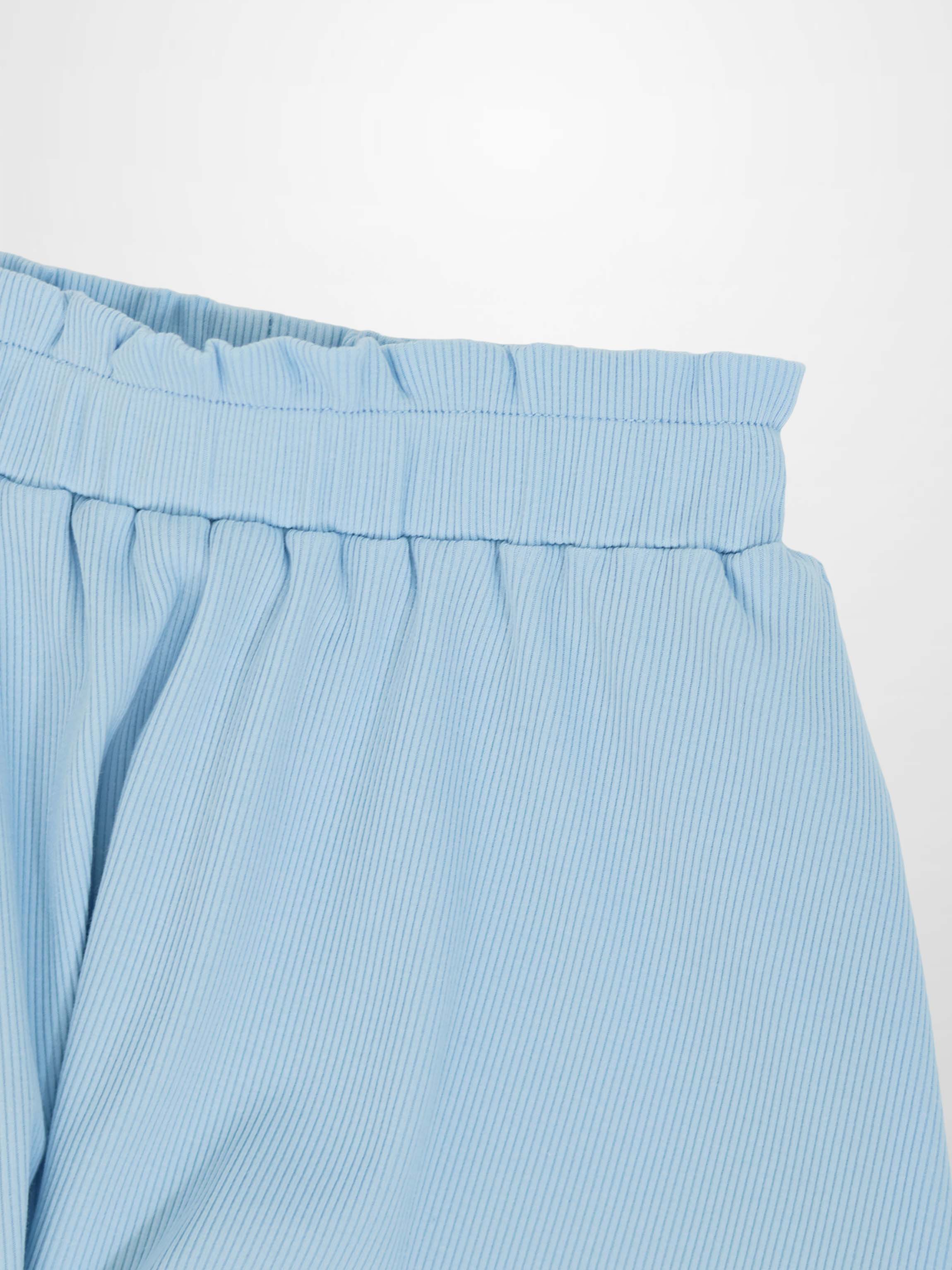 Paper Bag Waist Skirt - Light Blue