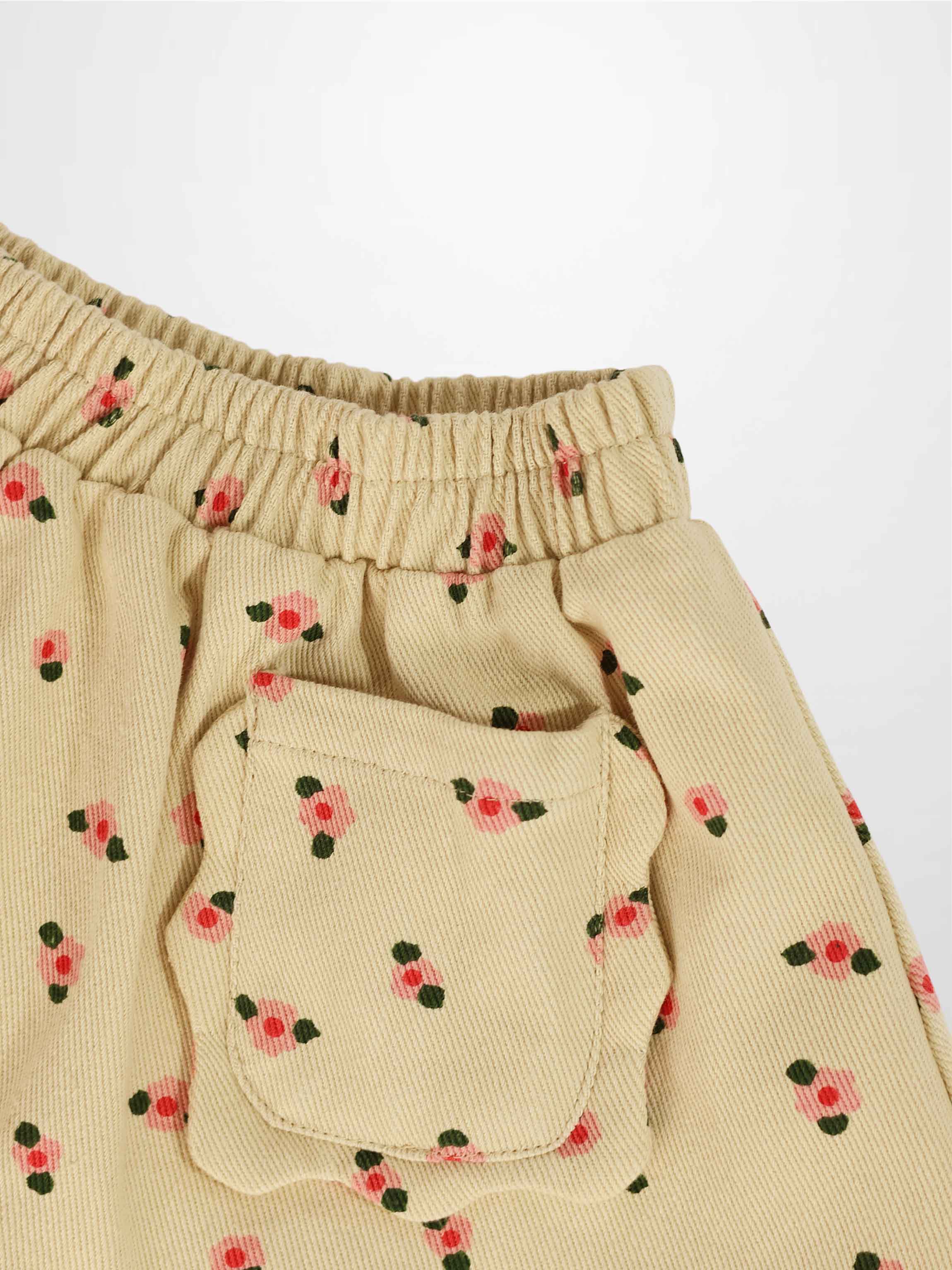 Tan Floral Skirt