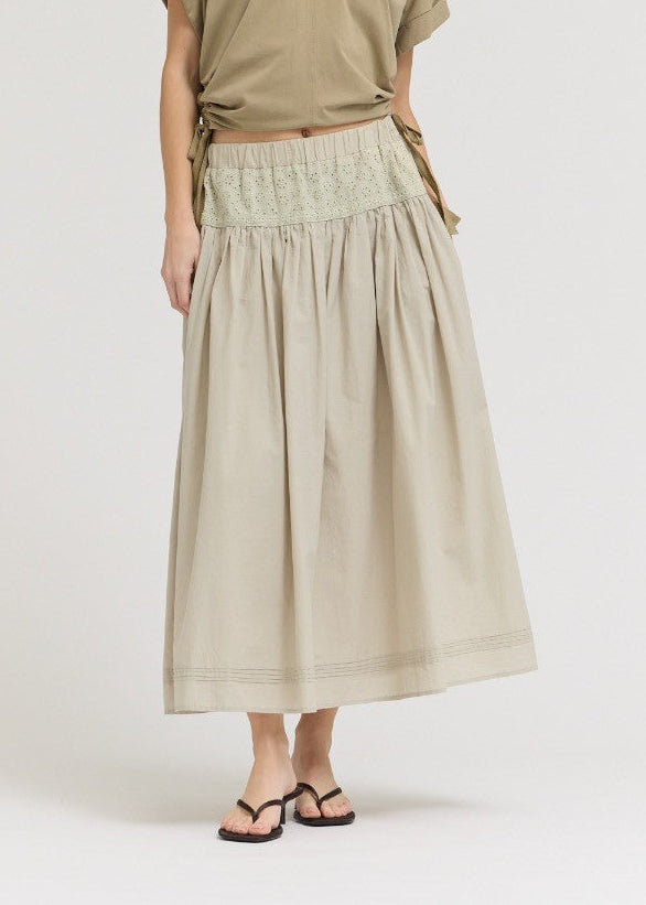 CAMRERON PINTUCK MIDI SKIRT