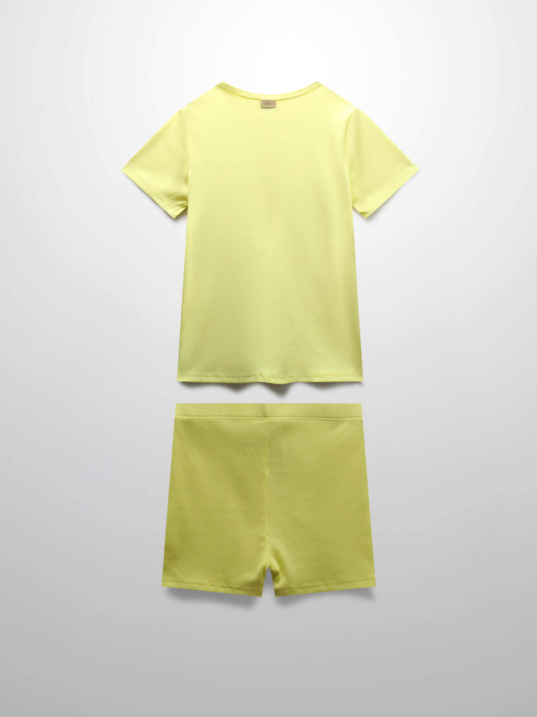 Yellow Ribbed Short Set