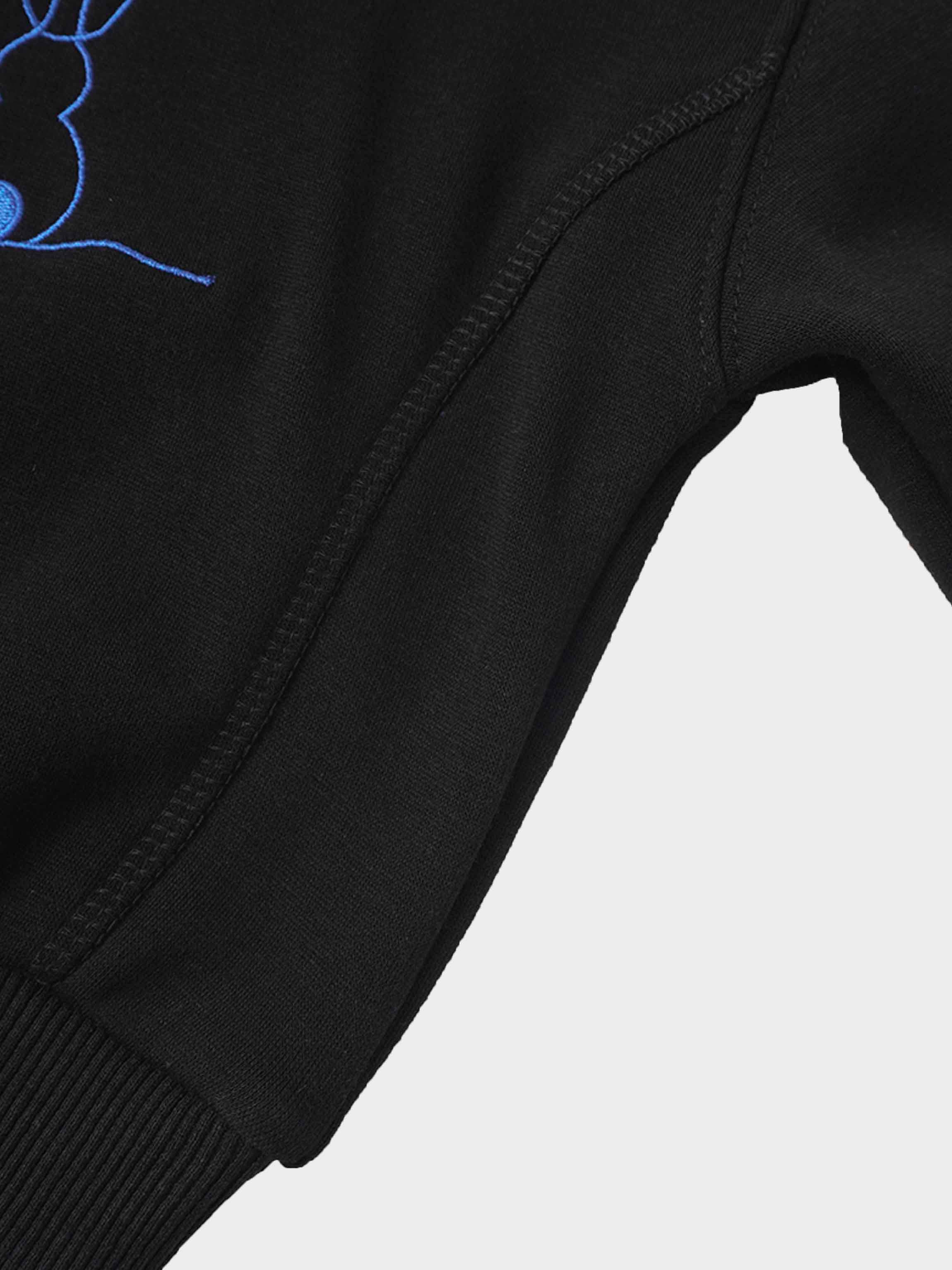 Embroidered Bunny Sweatshirt - Blue