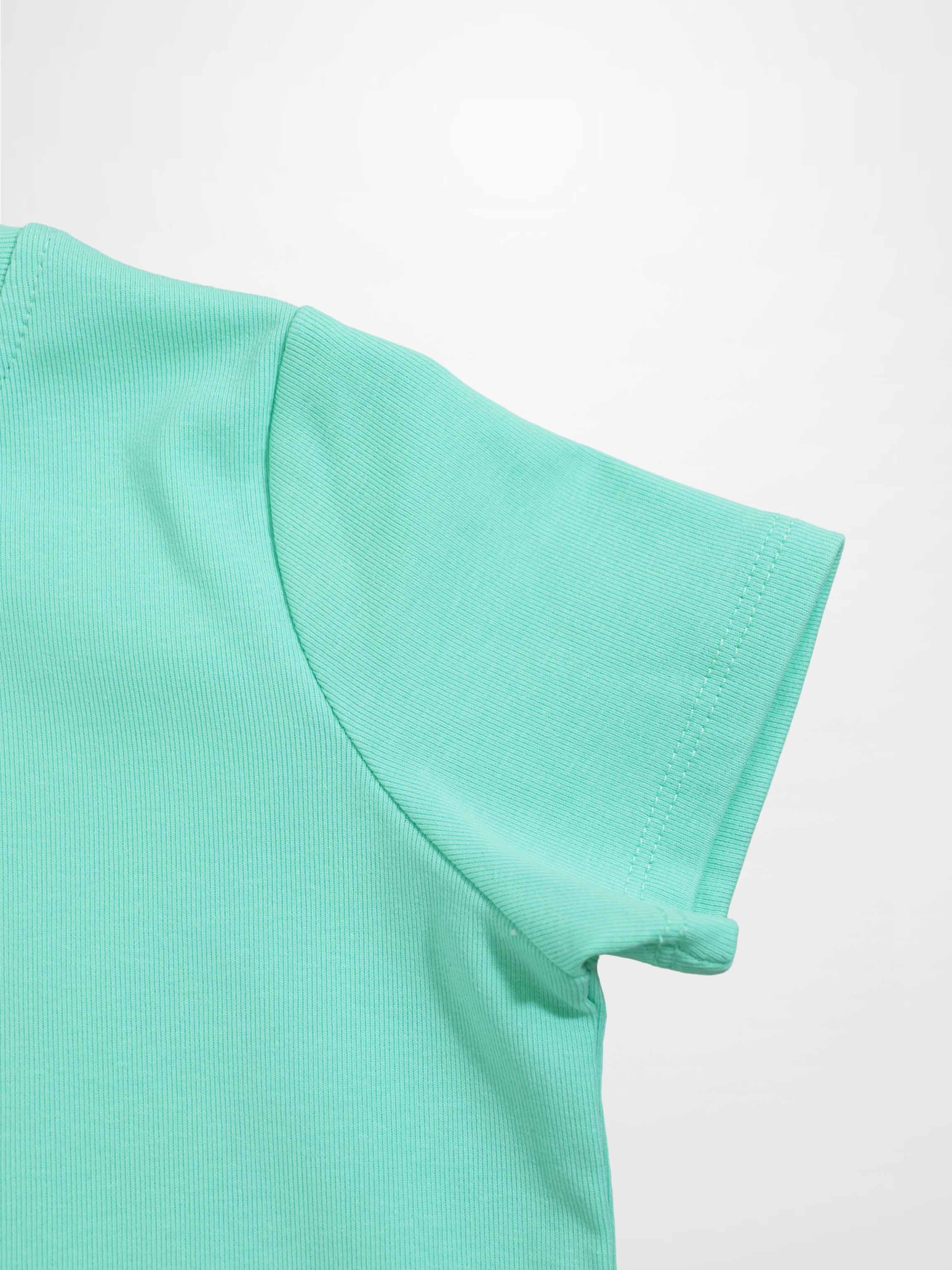 Thin Ribbed T-Shirt - Mint Green