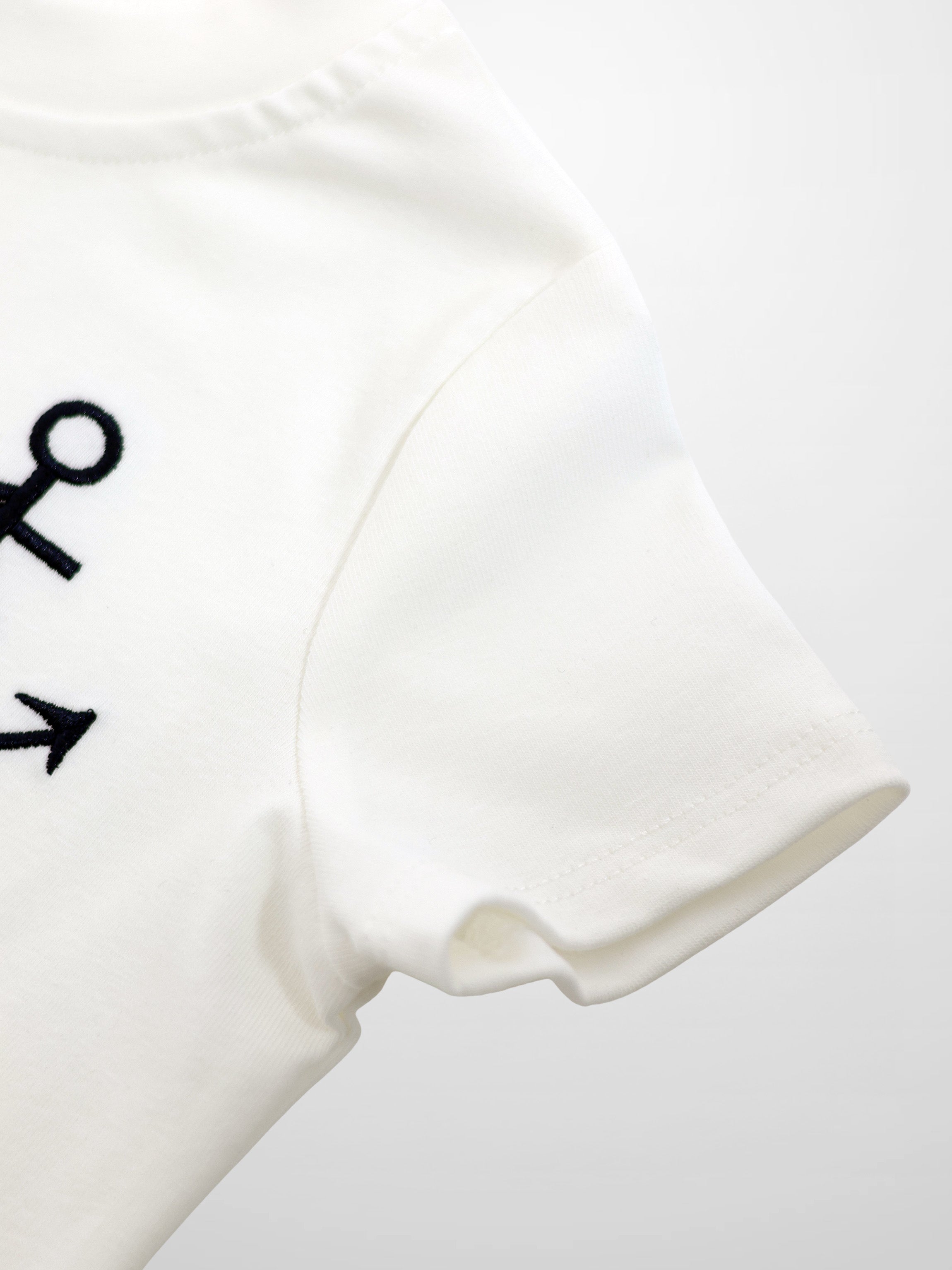 Embroidered Anchor Boxy Short Sleeve T-Shirt
