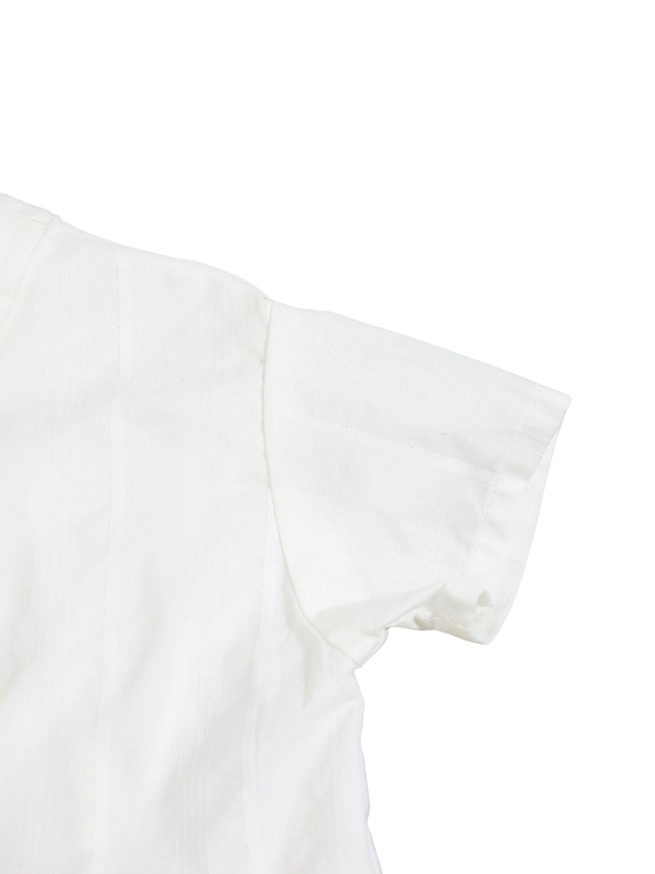 Textured White Cotton Shirt