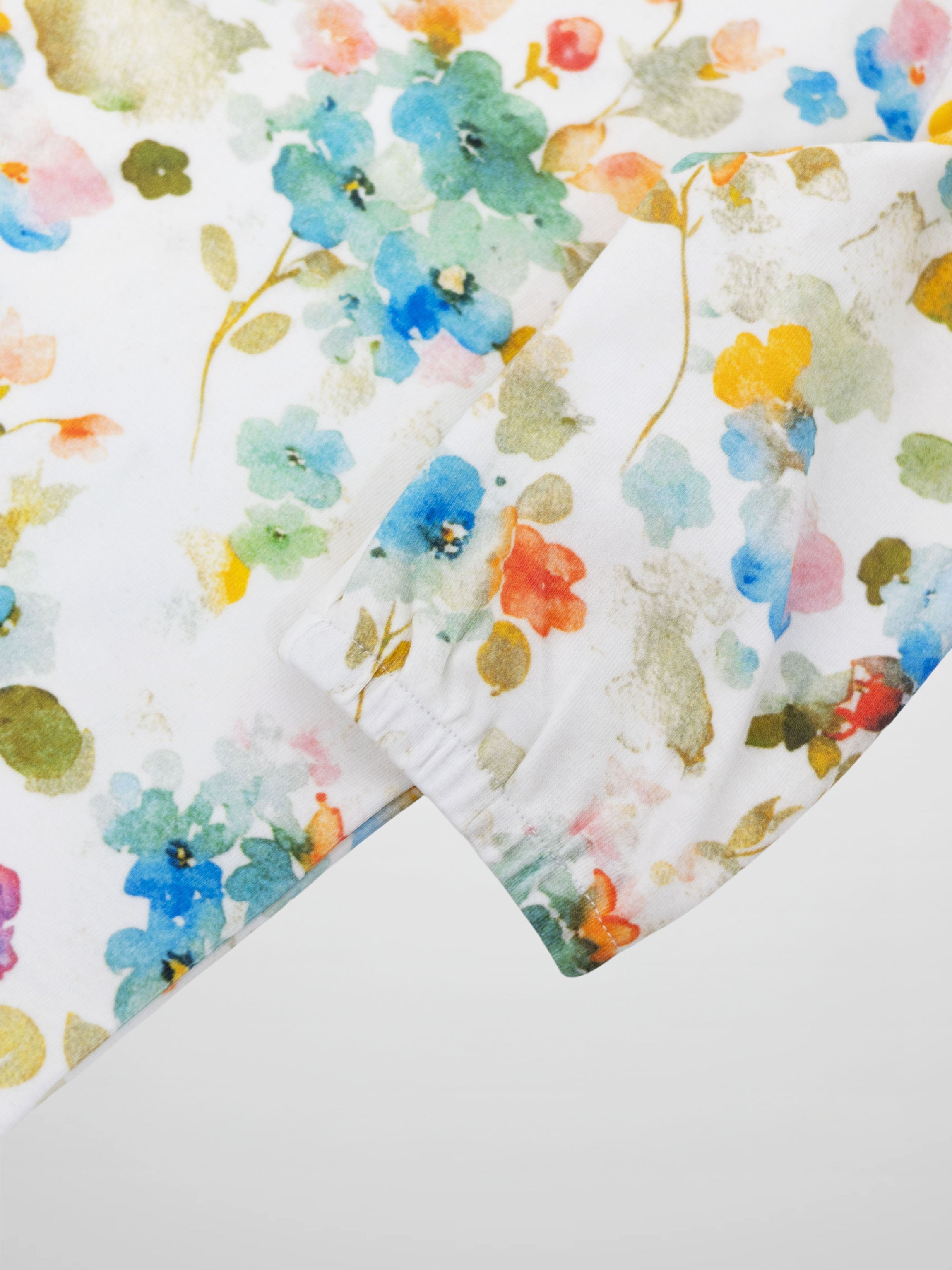 Pastel Flower 3/4 Puff Sleeve T-Shirt