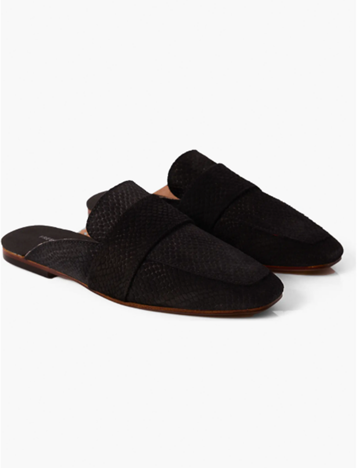 At Ease Loafer Slide, Black Suede
