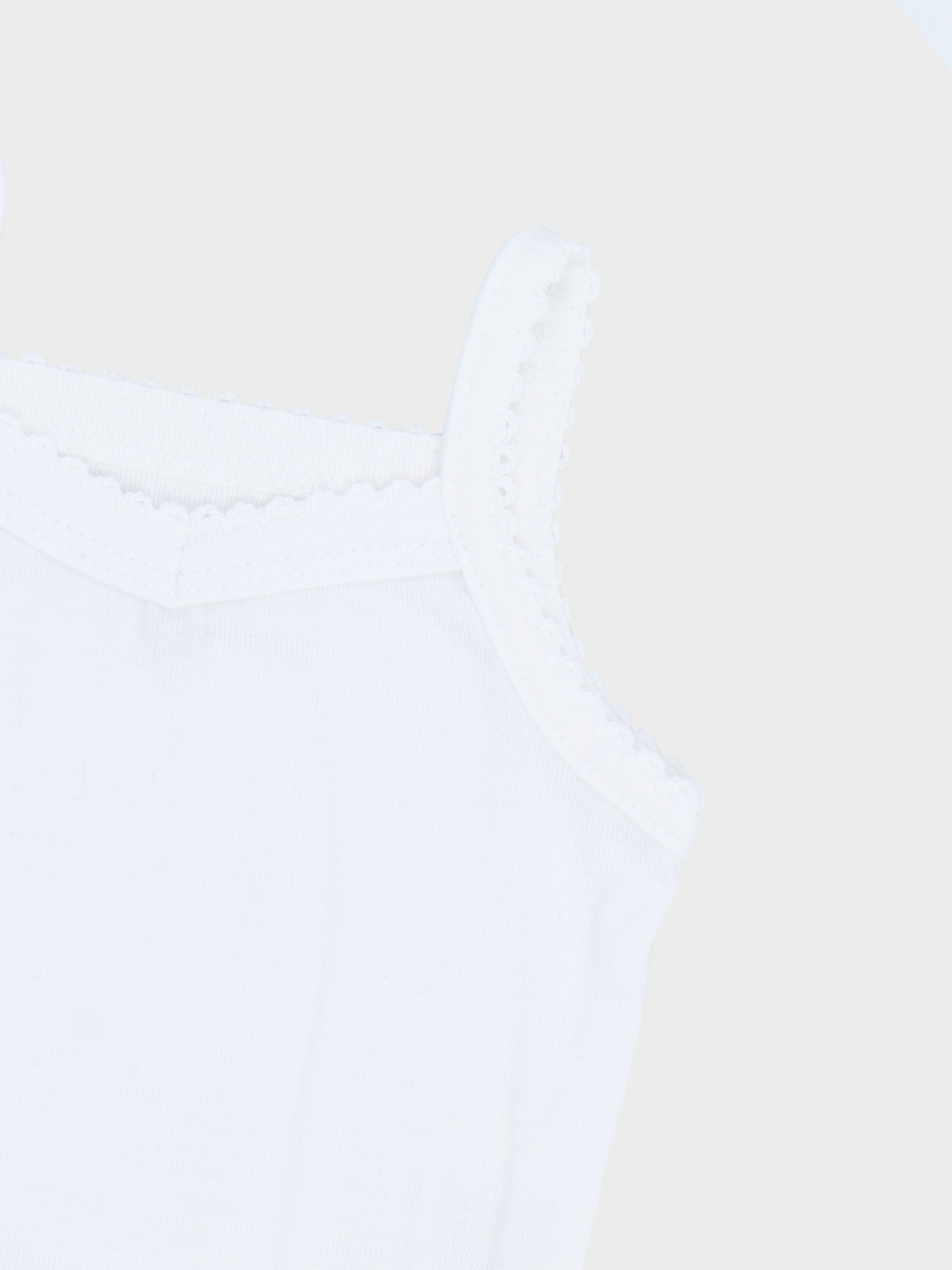 Ribbed Undershirt with Lace - 3 Pack