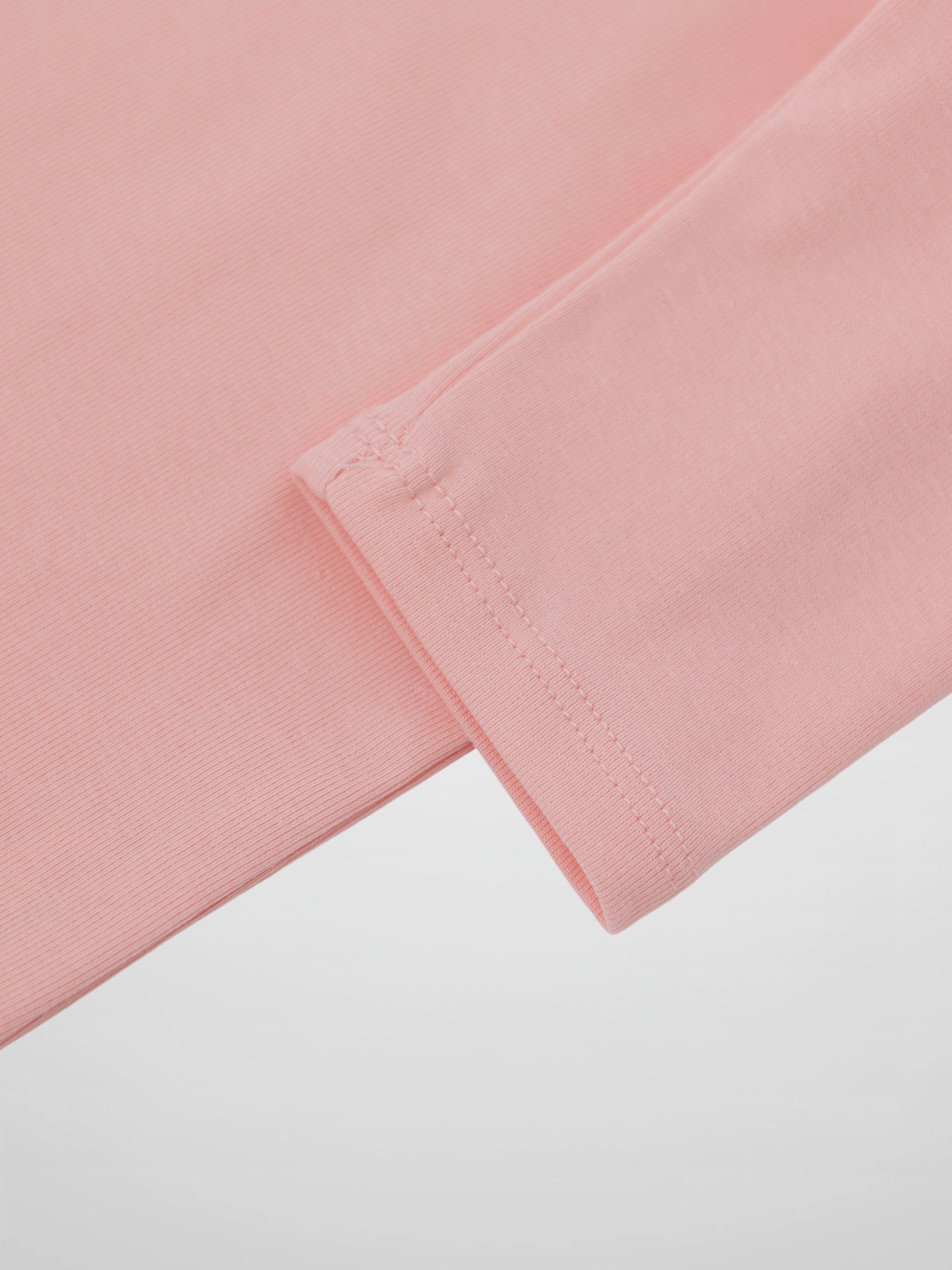 3/4 Sleeve Emblem T-shirt - Light Pink