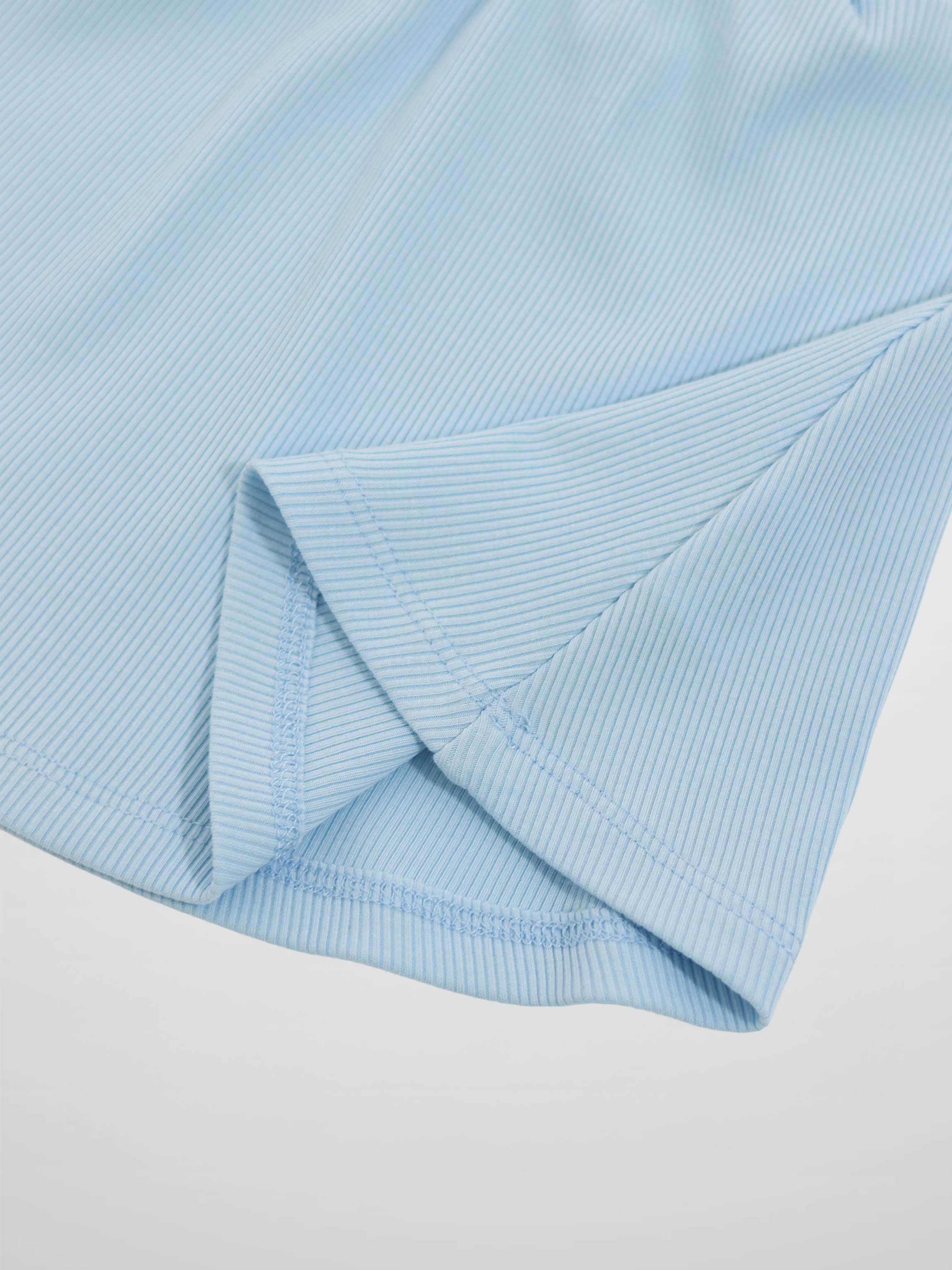 Paper Bag Waist Skirt - Light Blue