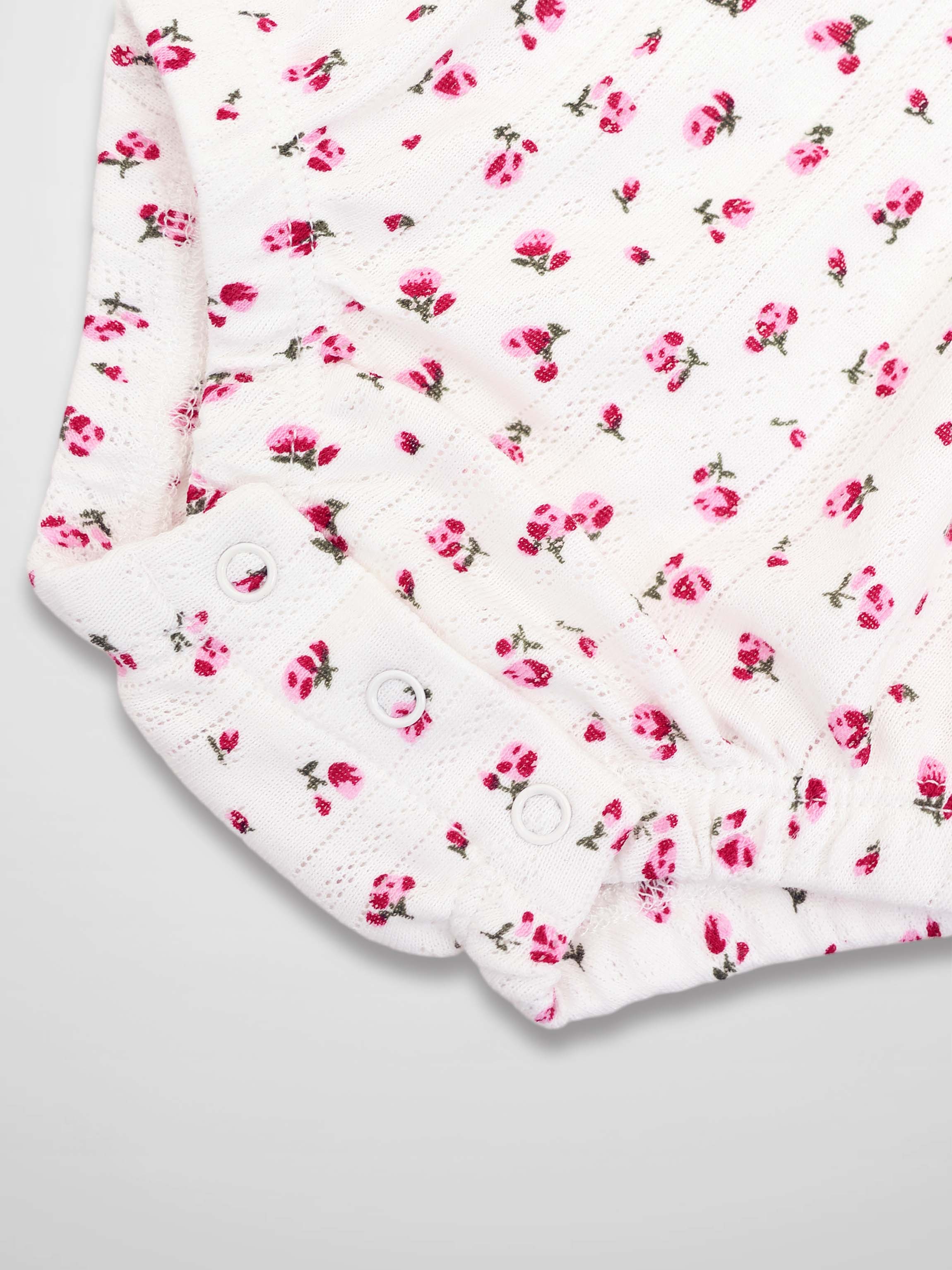 Pointelle Floral Romper