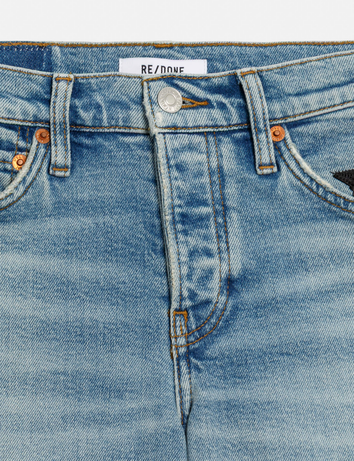 Mid Rise Wide Leg, Opal Indigo Star
