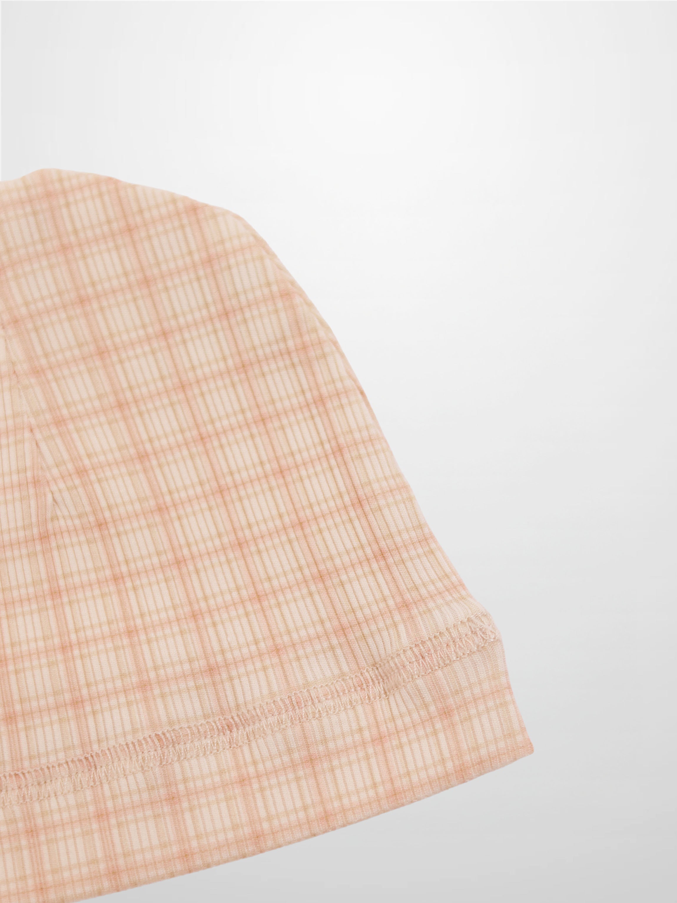 Oatmeal Grid Hat - Pink