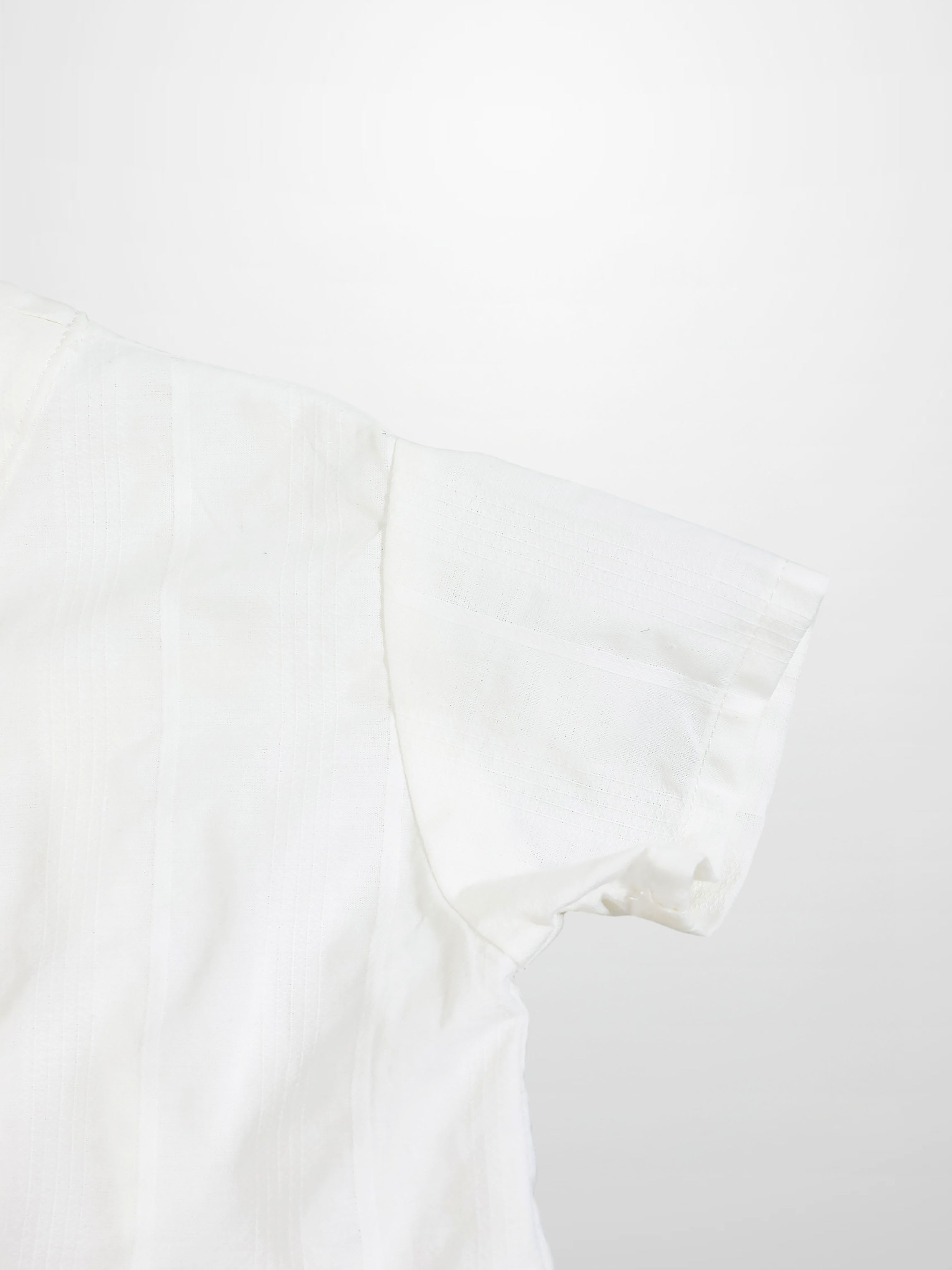 Textured White Cotton Shirt