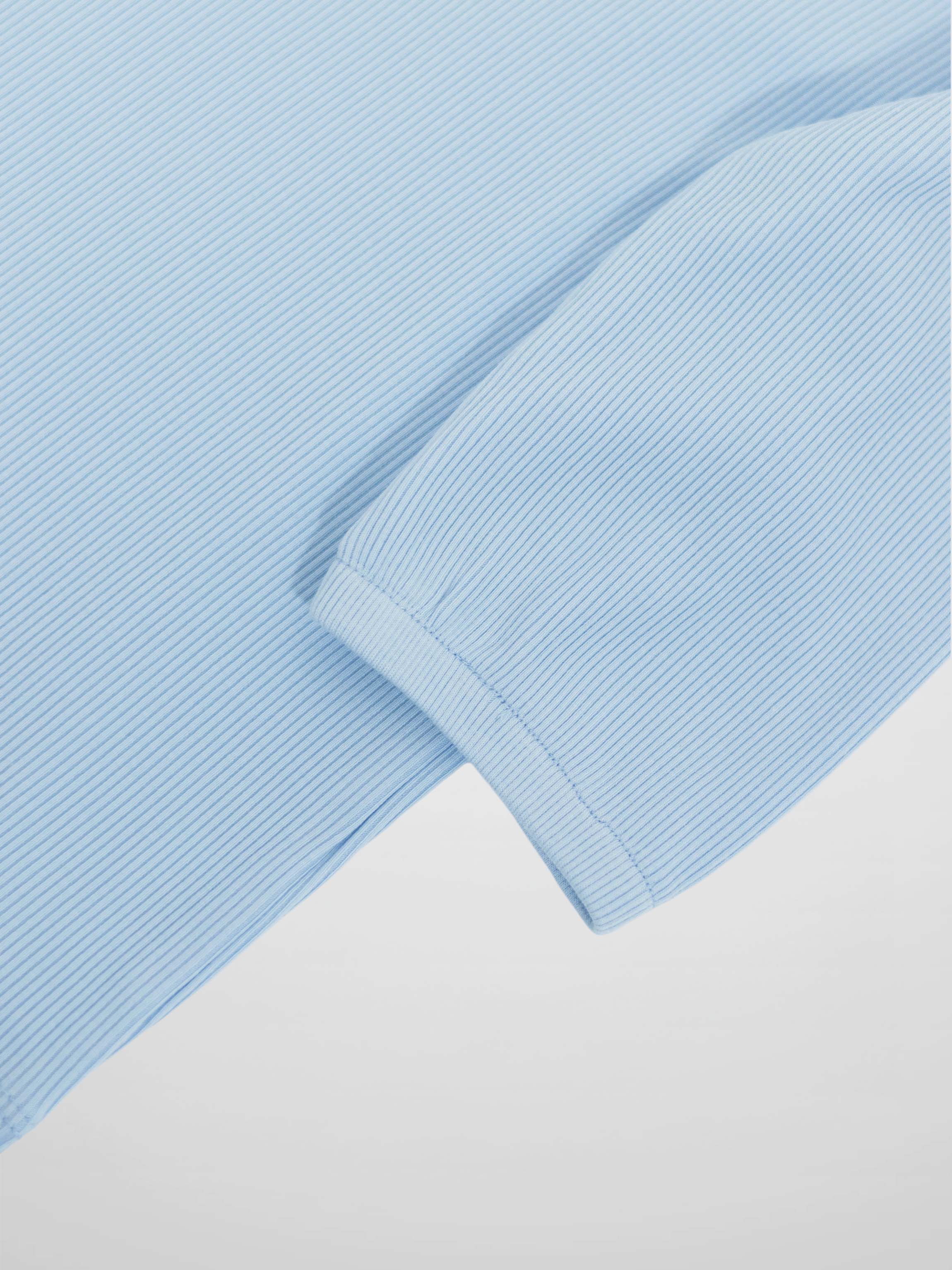 3/4 Puff Sleeve T-shirt - Light Blue