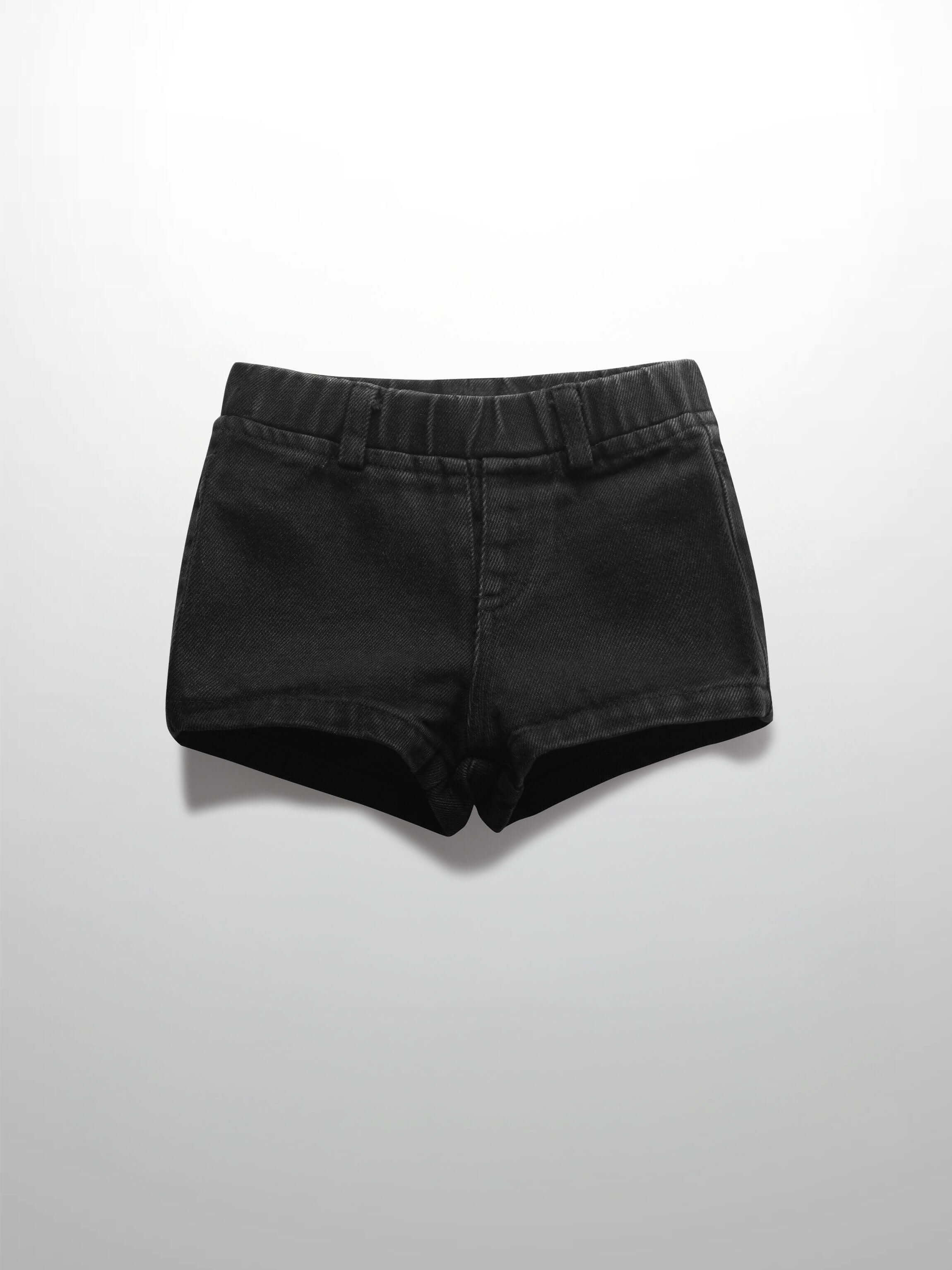 Denim Shorts- Black Denim
