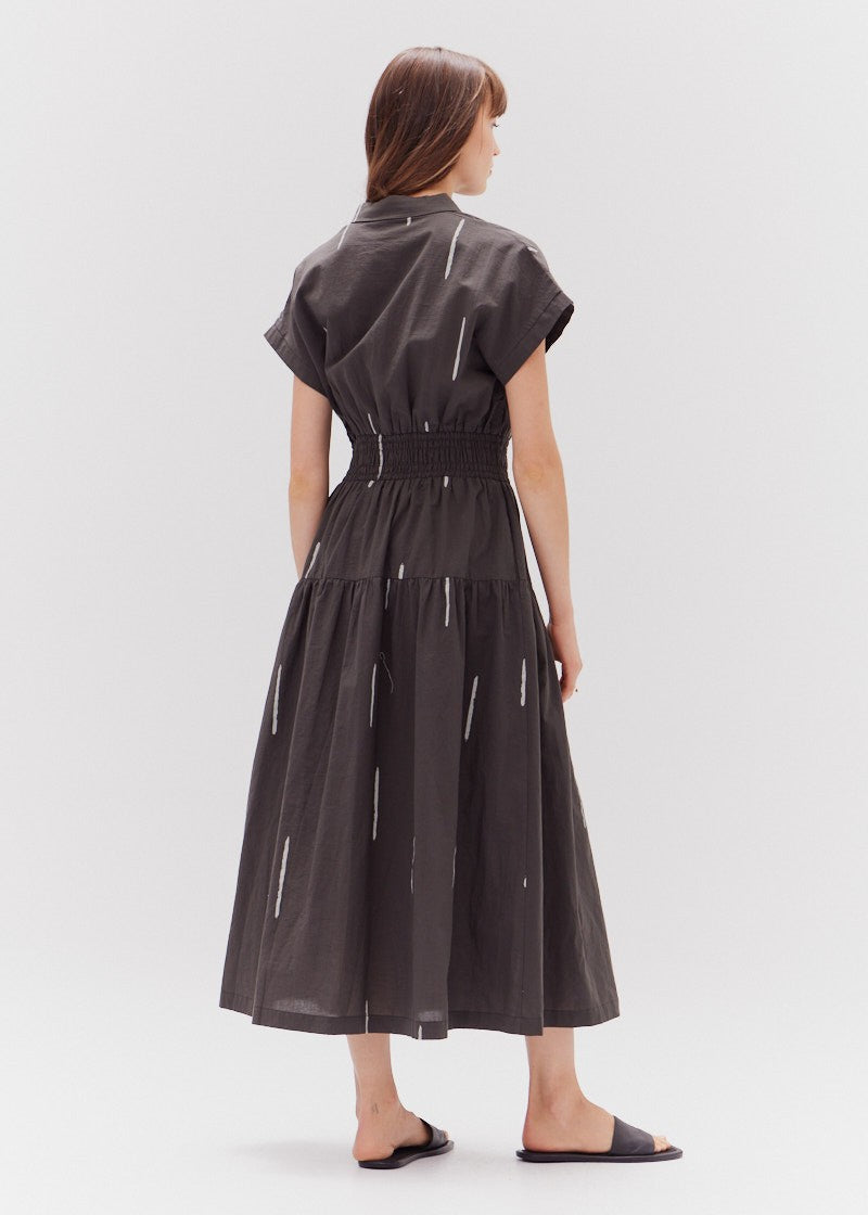 ALEXA COTTON PRINT SHIRT DRESS