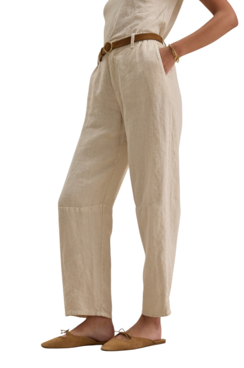 Taylor Linen Pant - Bisque