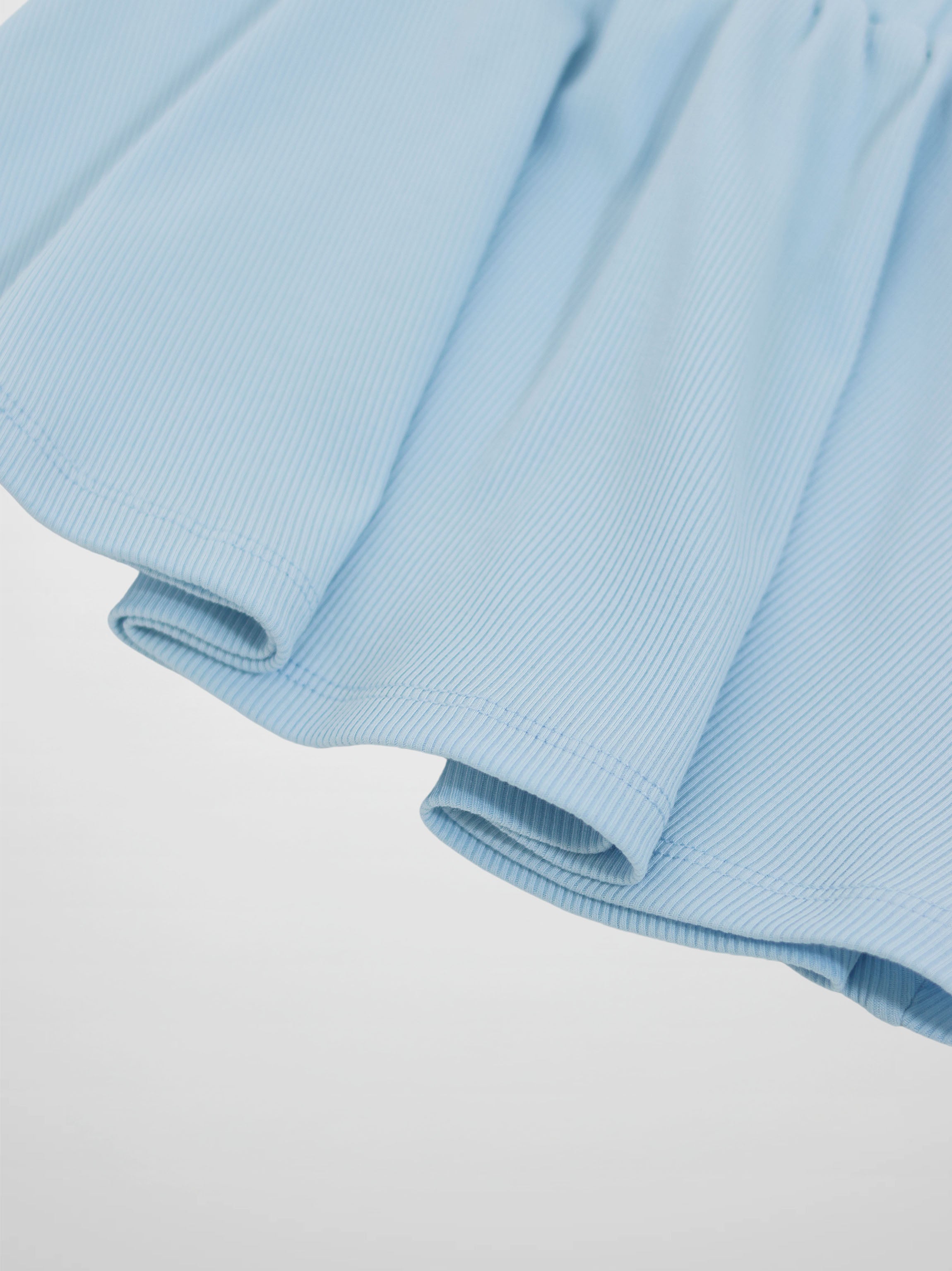 Paper Bag Waist Skirt - Light Blue