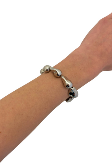 Large Pebble Bracelet - Silver
