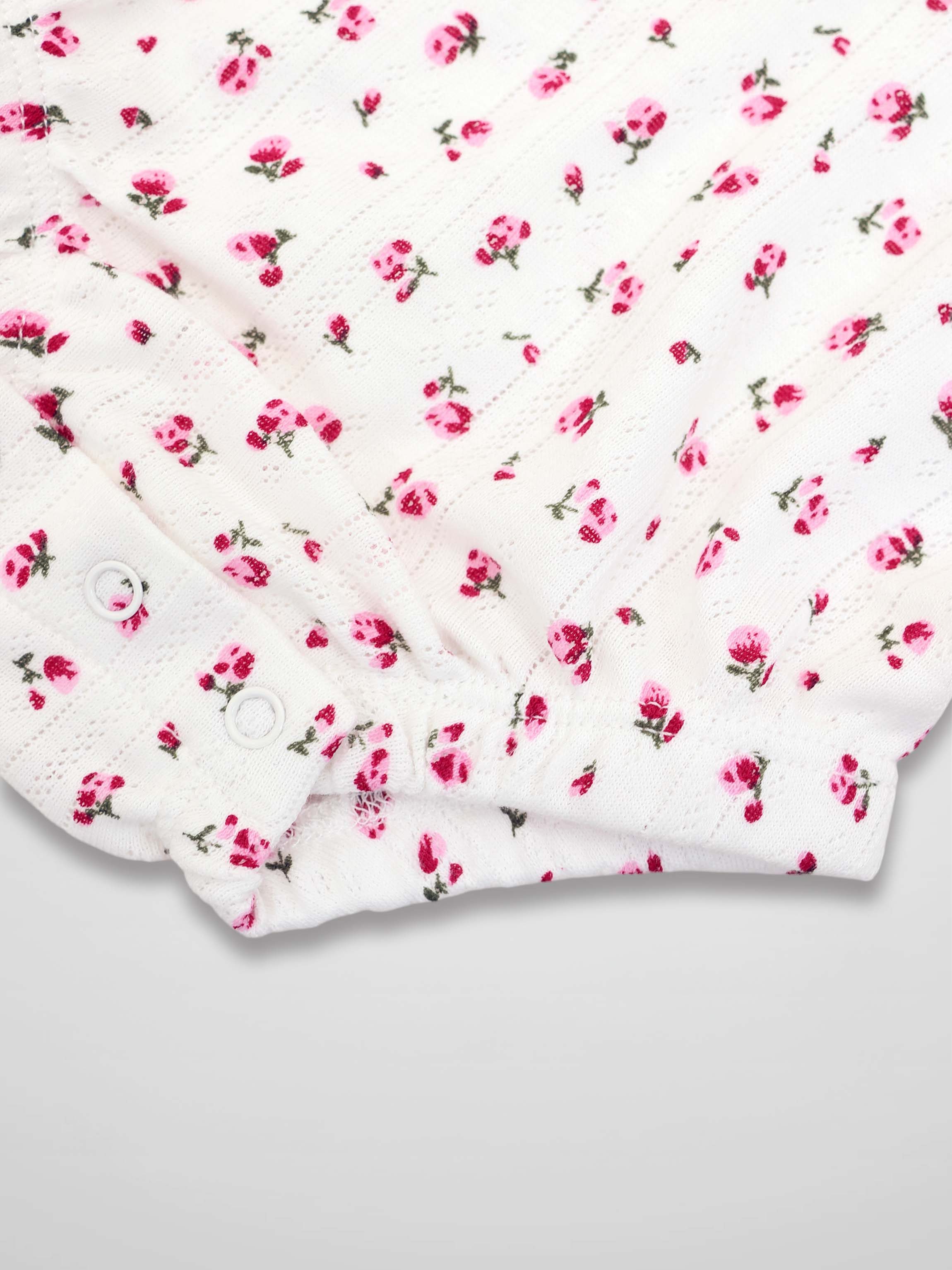 Pointelle Floral Romper