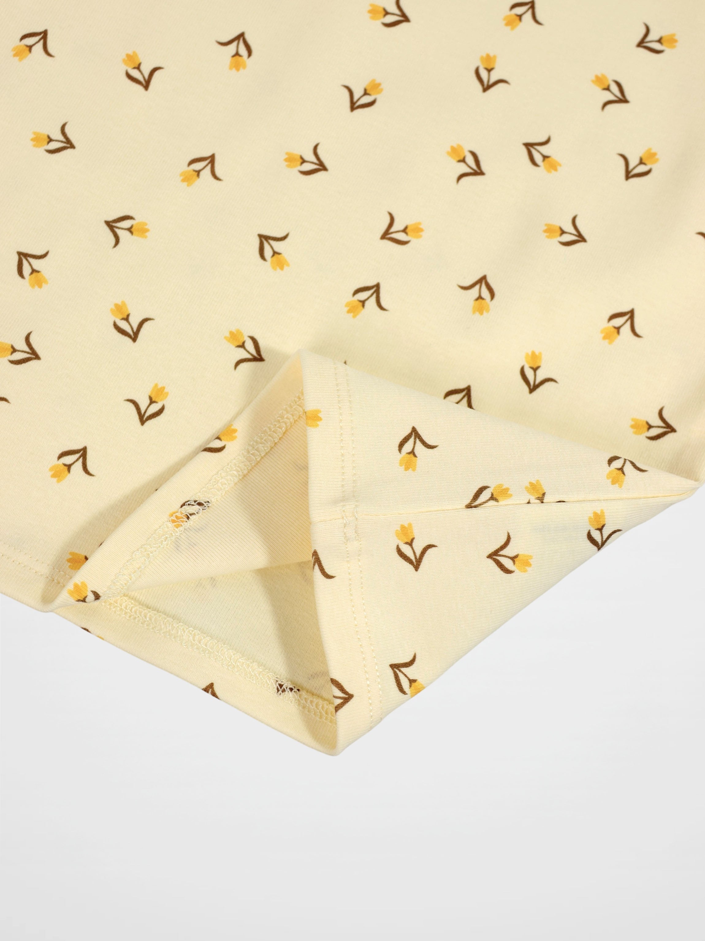 Butter Yellow Tulip T-shirt - 3/4 Sleeve
