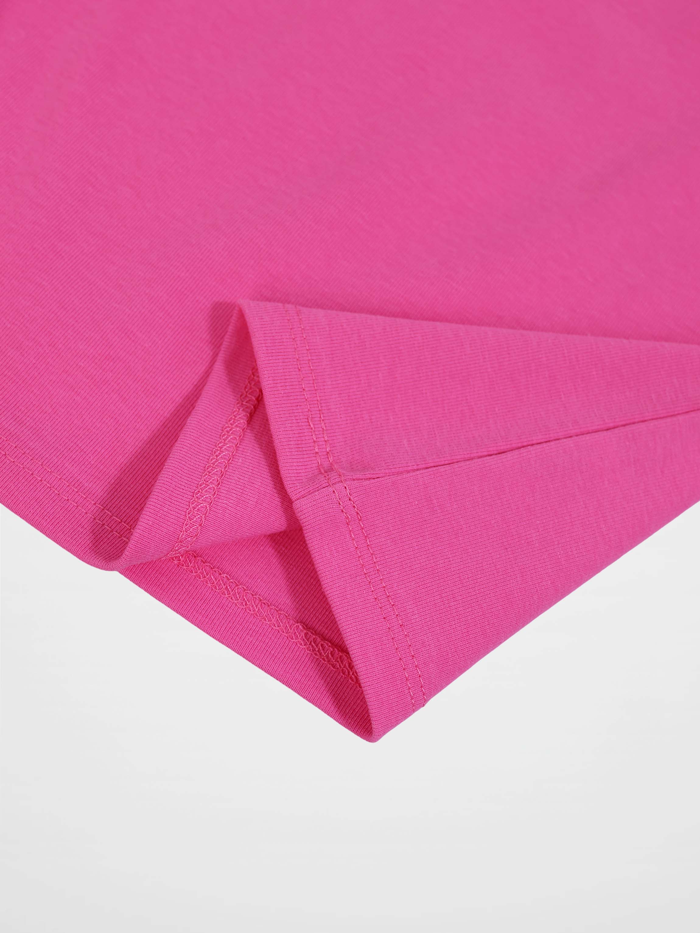 3/4 Sleeve Bubble T-Shirt - Pink