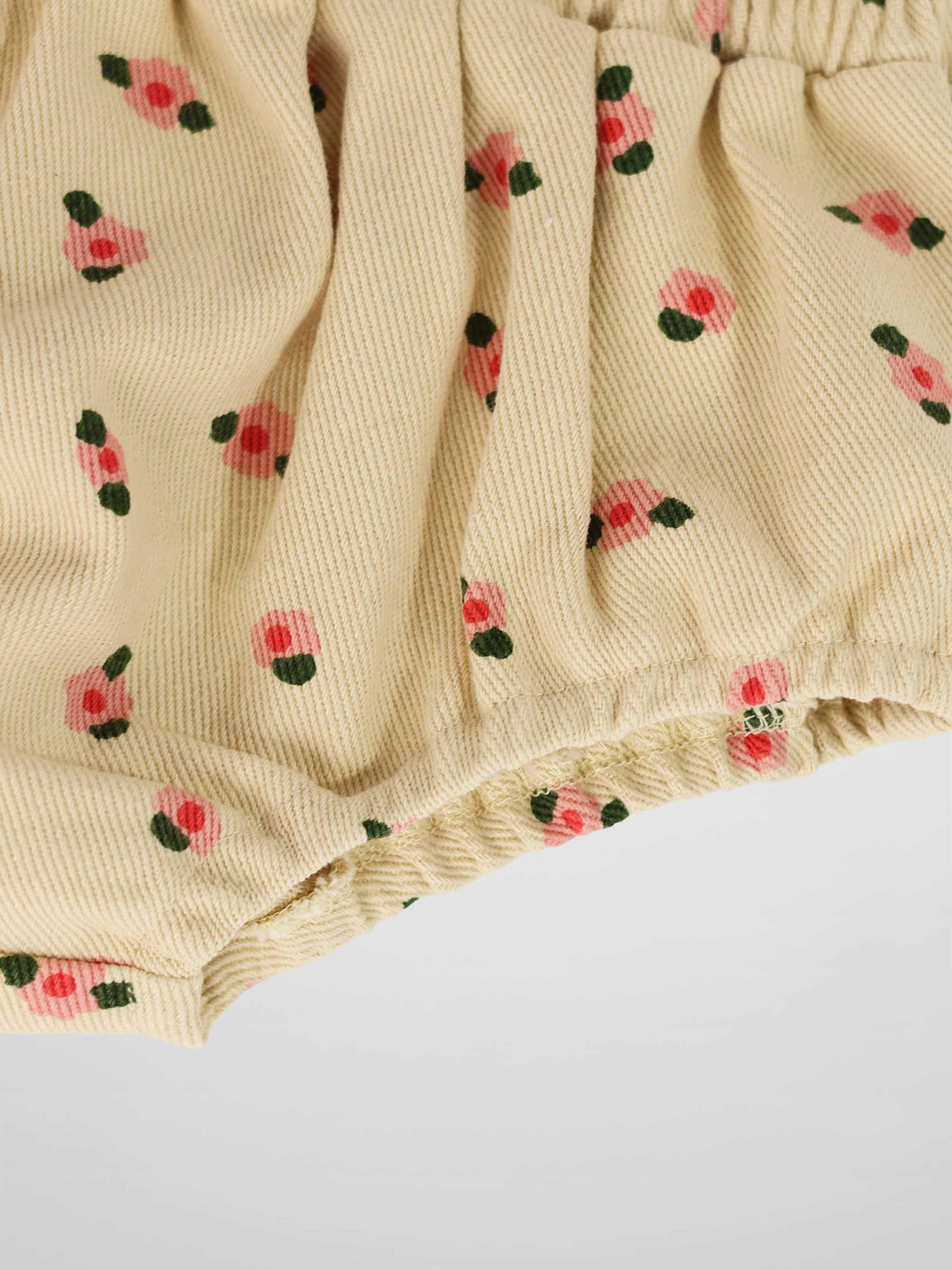Tan Floral Bloomers