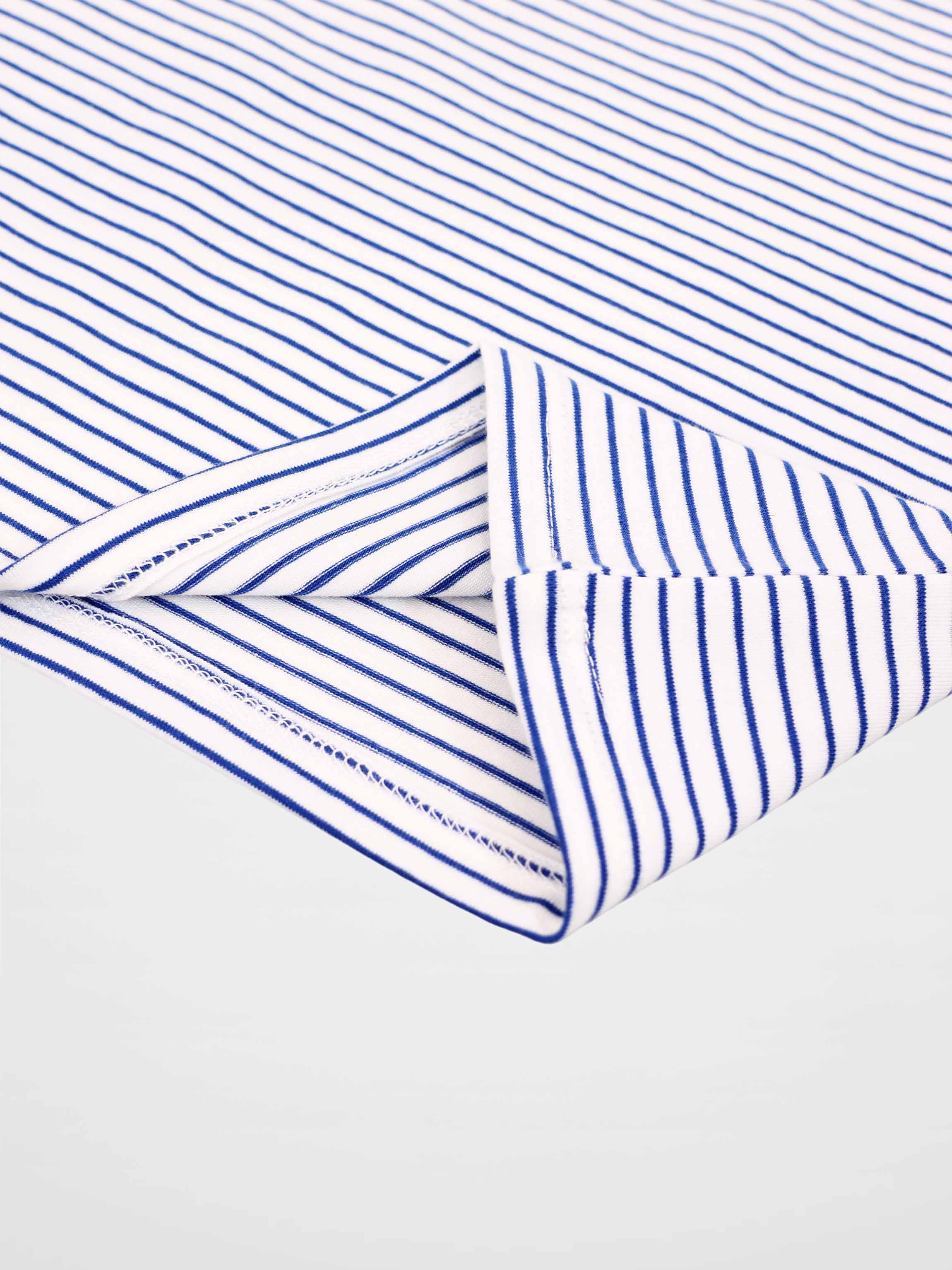 Blue Striped  Boxy T-Shirt