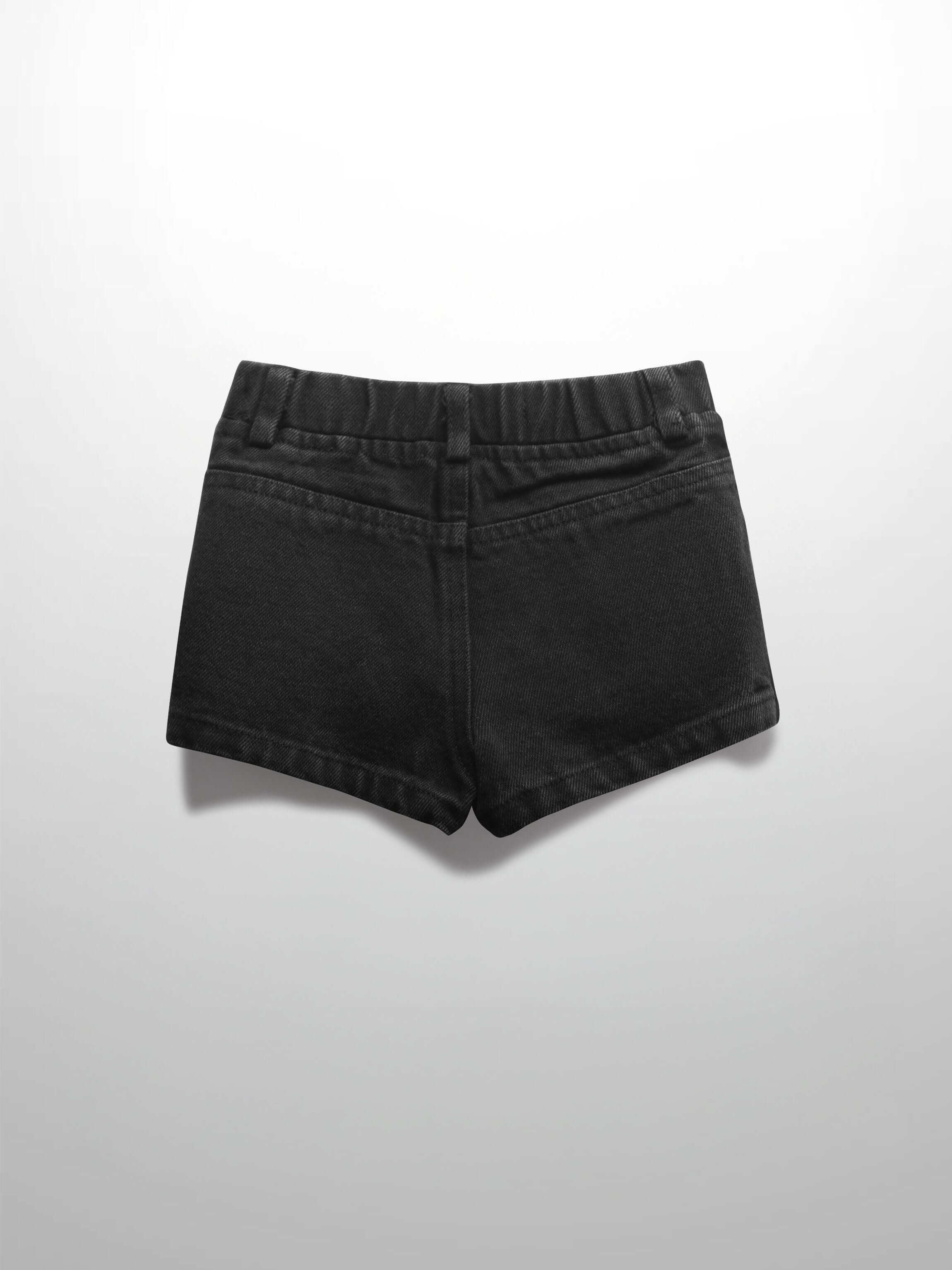 Denim Shorts- Black Denim