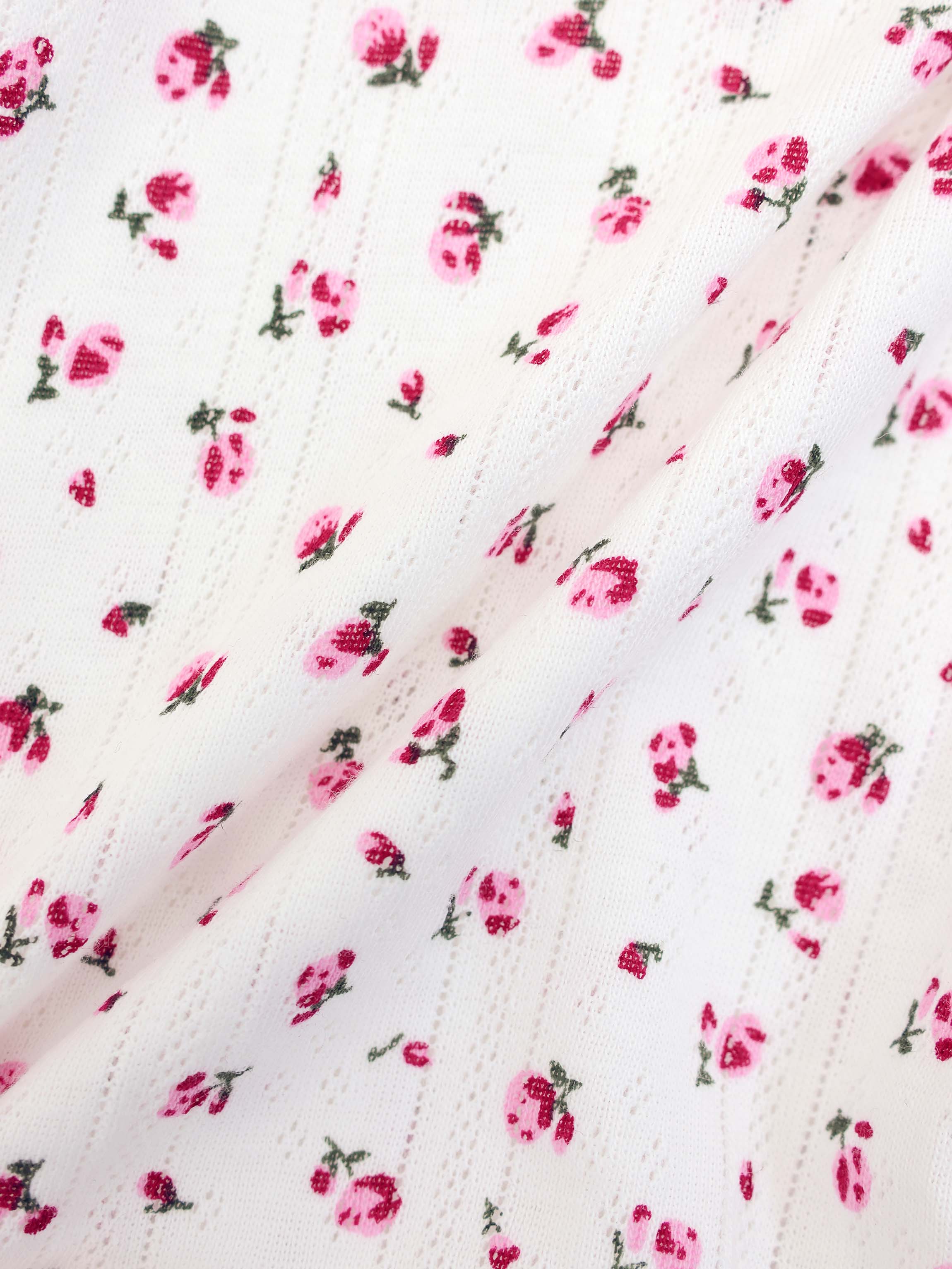 Pointelle Floral Romper