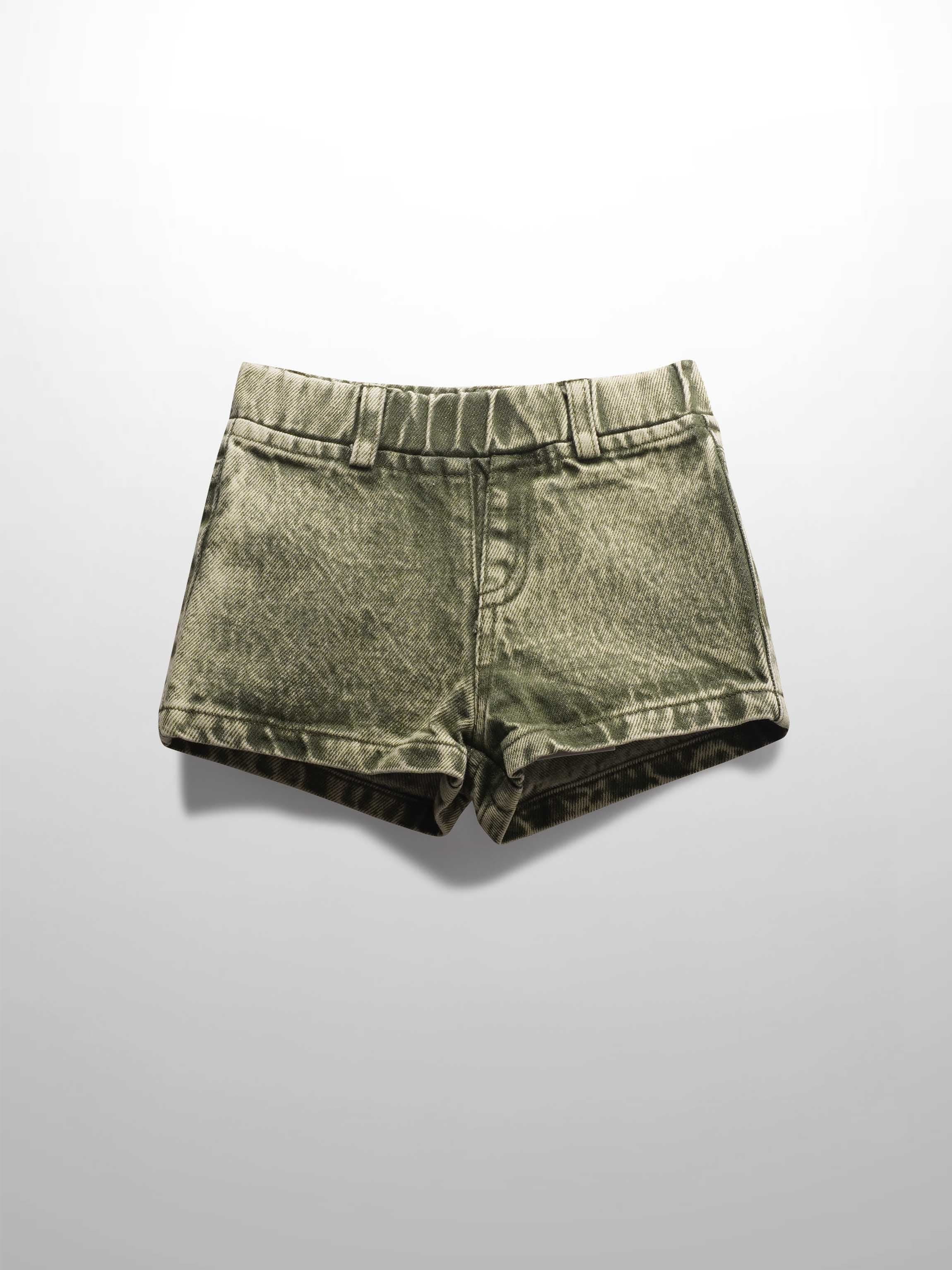 Denim Shorts -  Green Denim