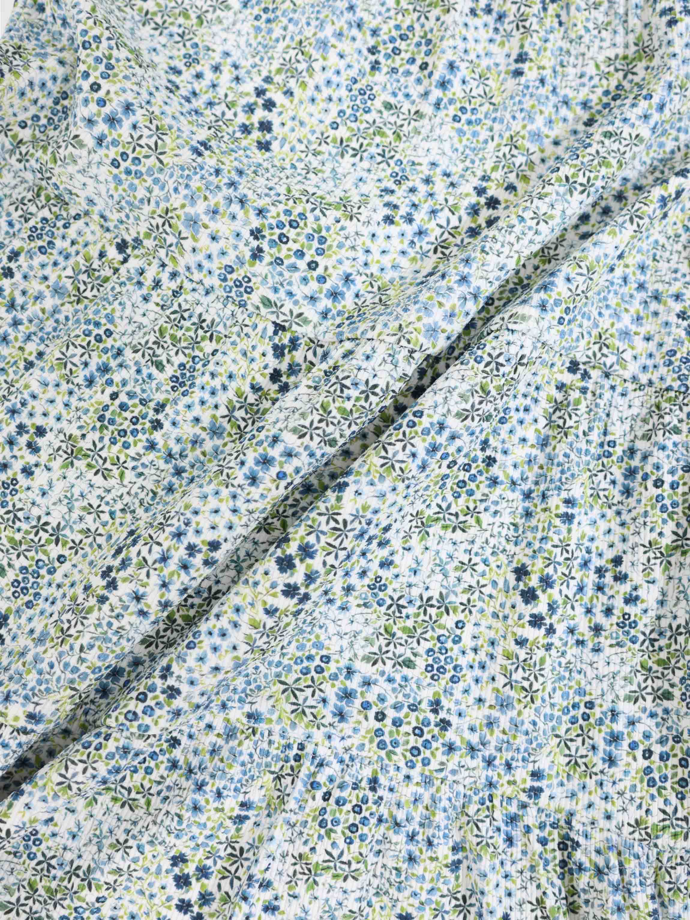 Blue Floral Robe - Short Sleeve
