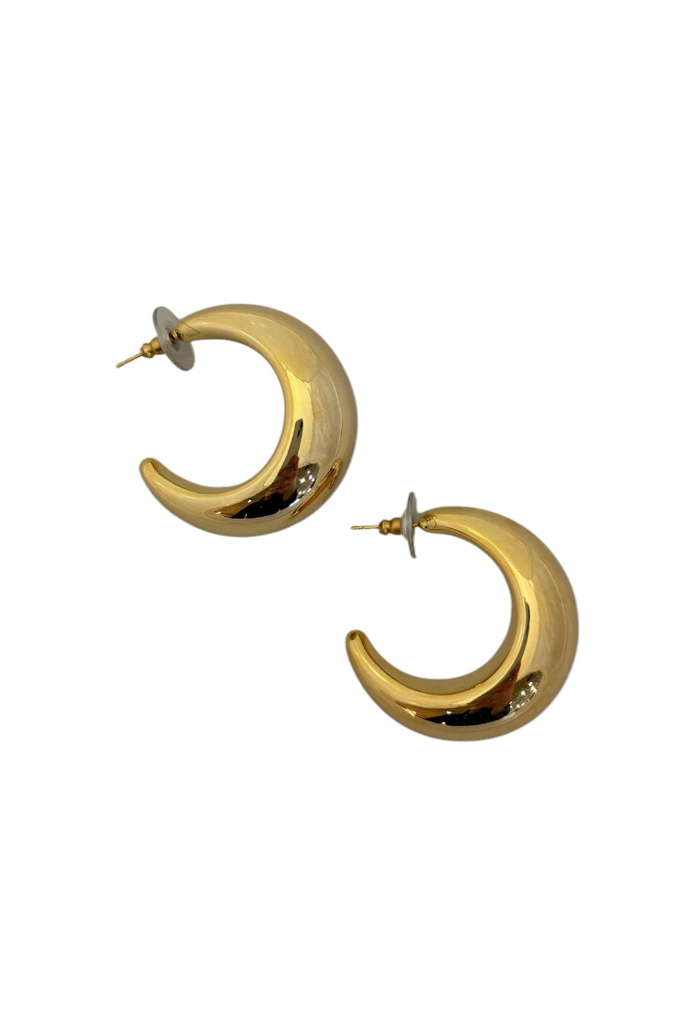 Half Moon Hoops - Gold