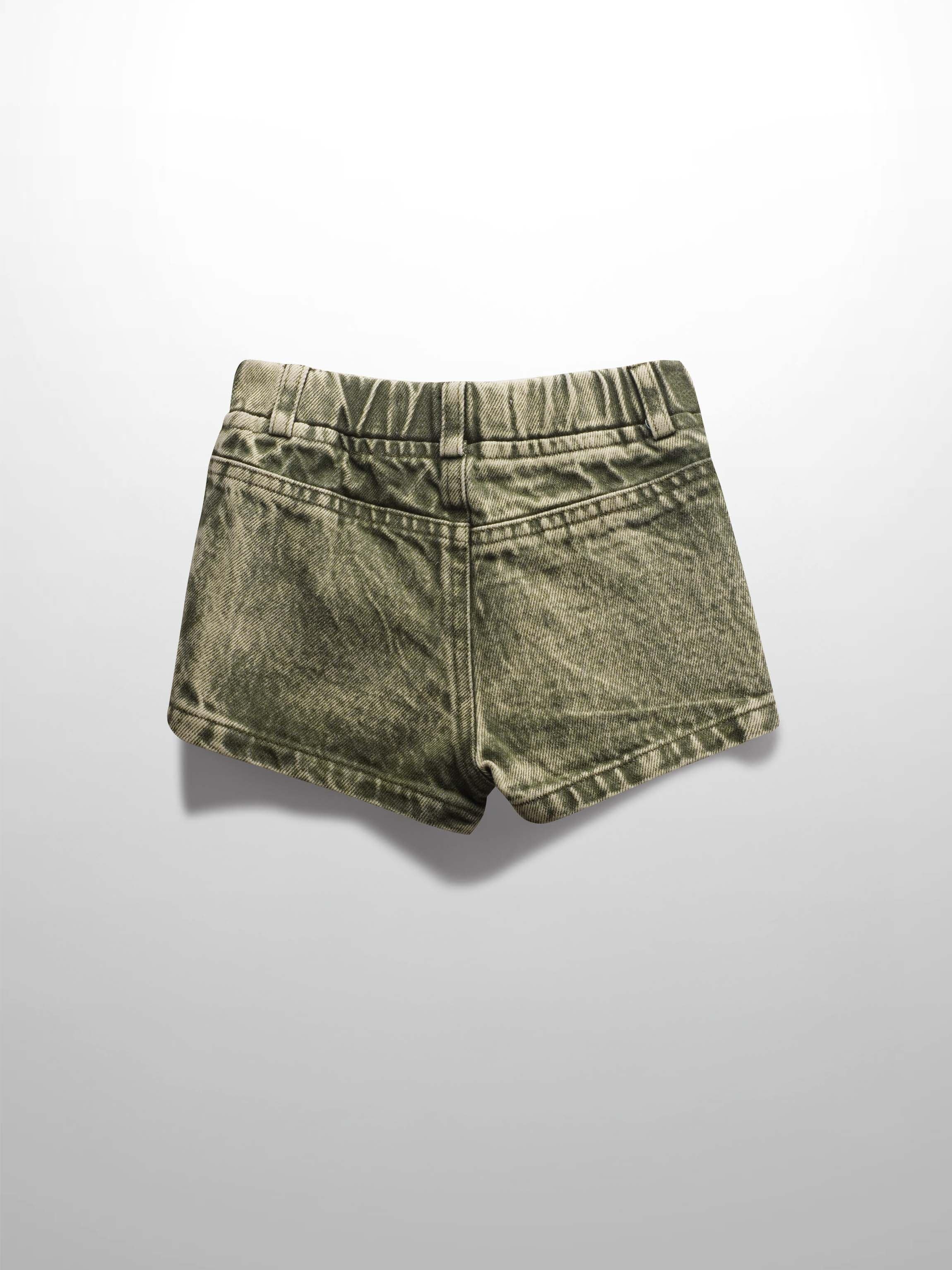 Denim Shorts -  Green Denim