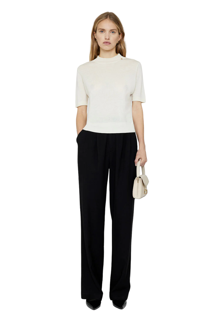 Monique Short Sleeve Sweater - Ivory