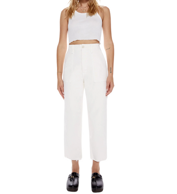 The Patch Pocket Private Ankle Fray - Cream Puffs