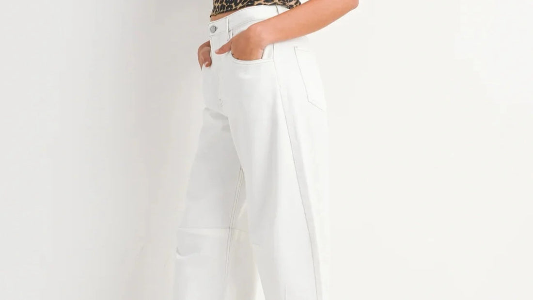 ARIANA OFF WHITE BARREL JEAN