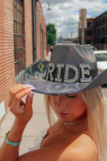 Black Bride Cowboy Hat