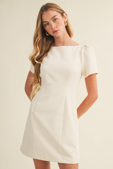 HEIDI BOATNECK MINI DRESS